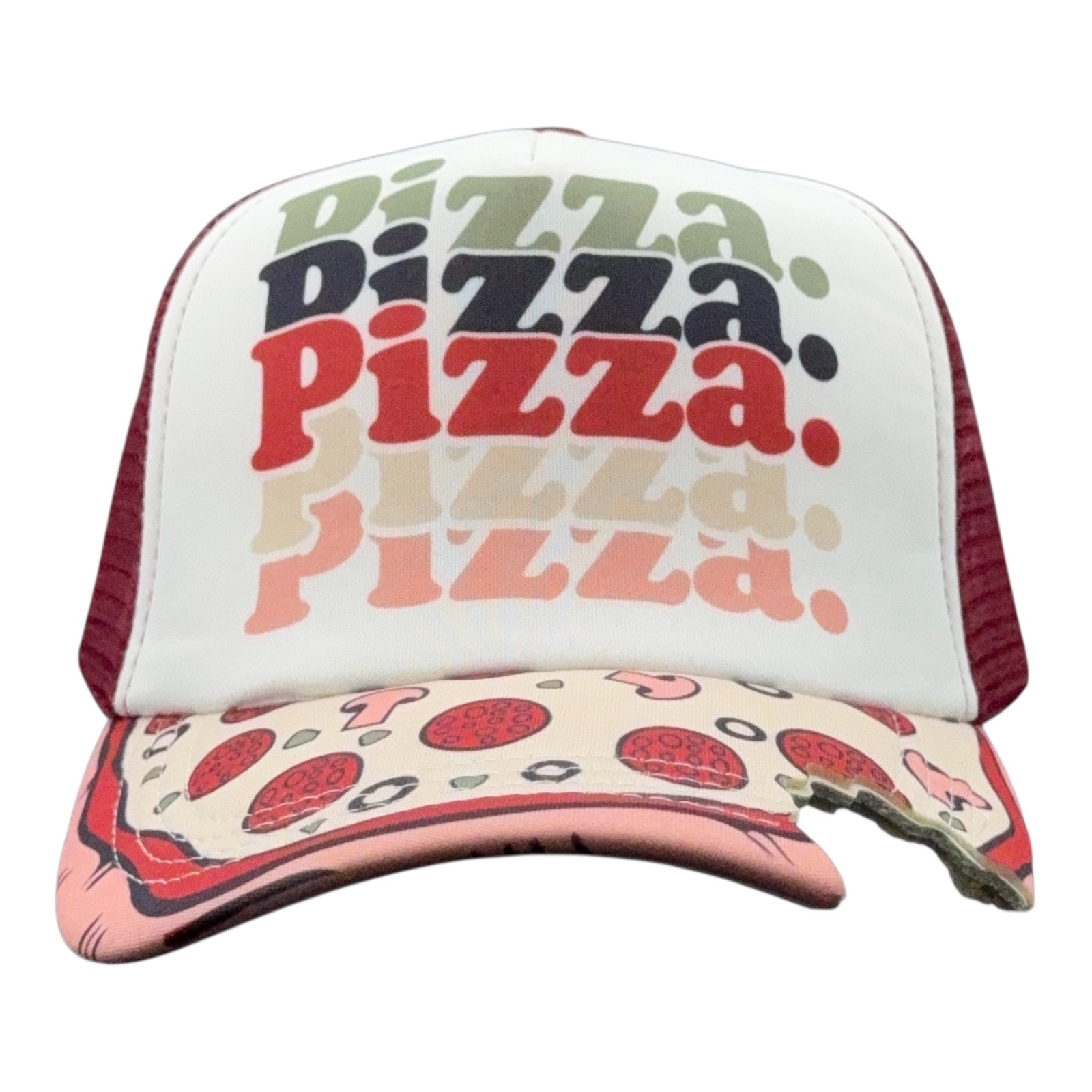 Pizza Bite Hat Funny Sarcastic Special Effect Graphic Novelty Cap