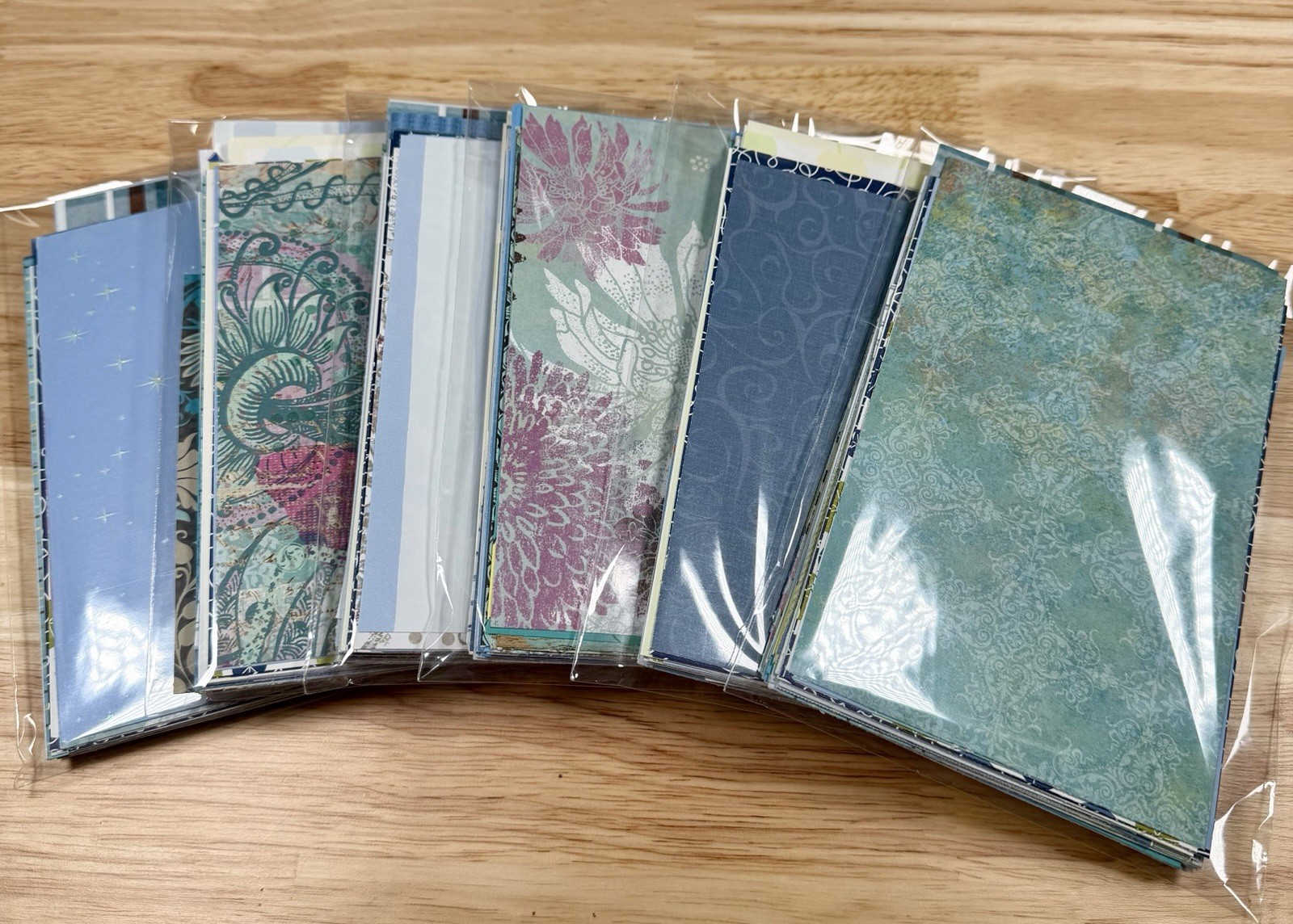 50 pcs Blue Palette Lot Junk Journal papers Scrapbook Collage