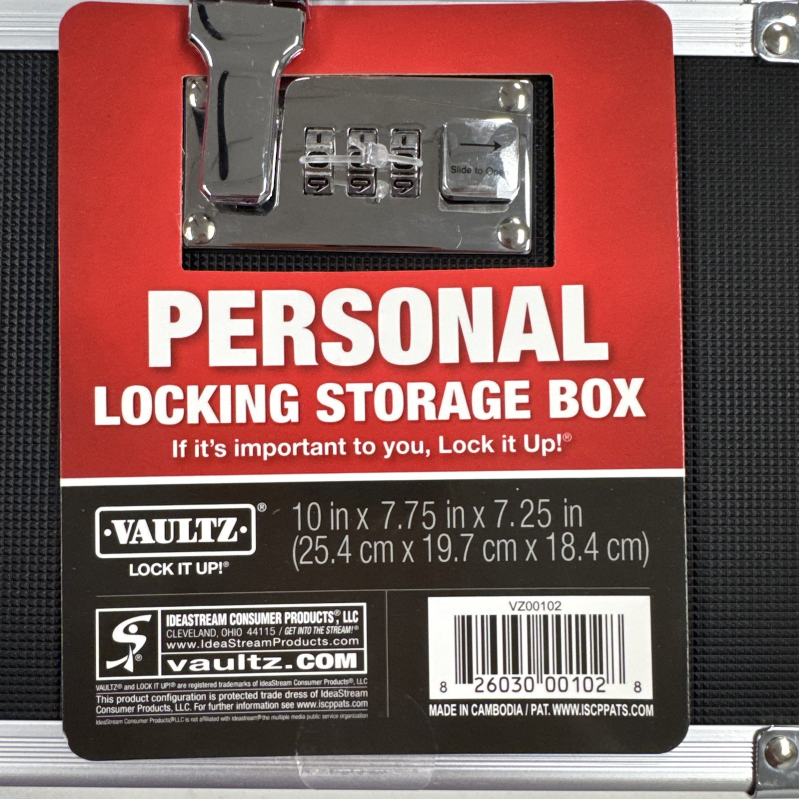 VAULTZ Personal Locking Storage Box VZ00102 Dial Combination Lock Box