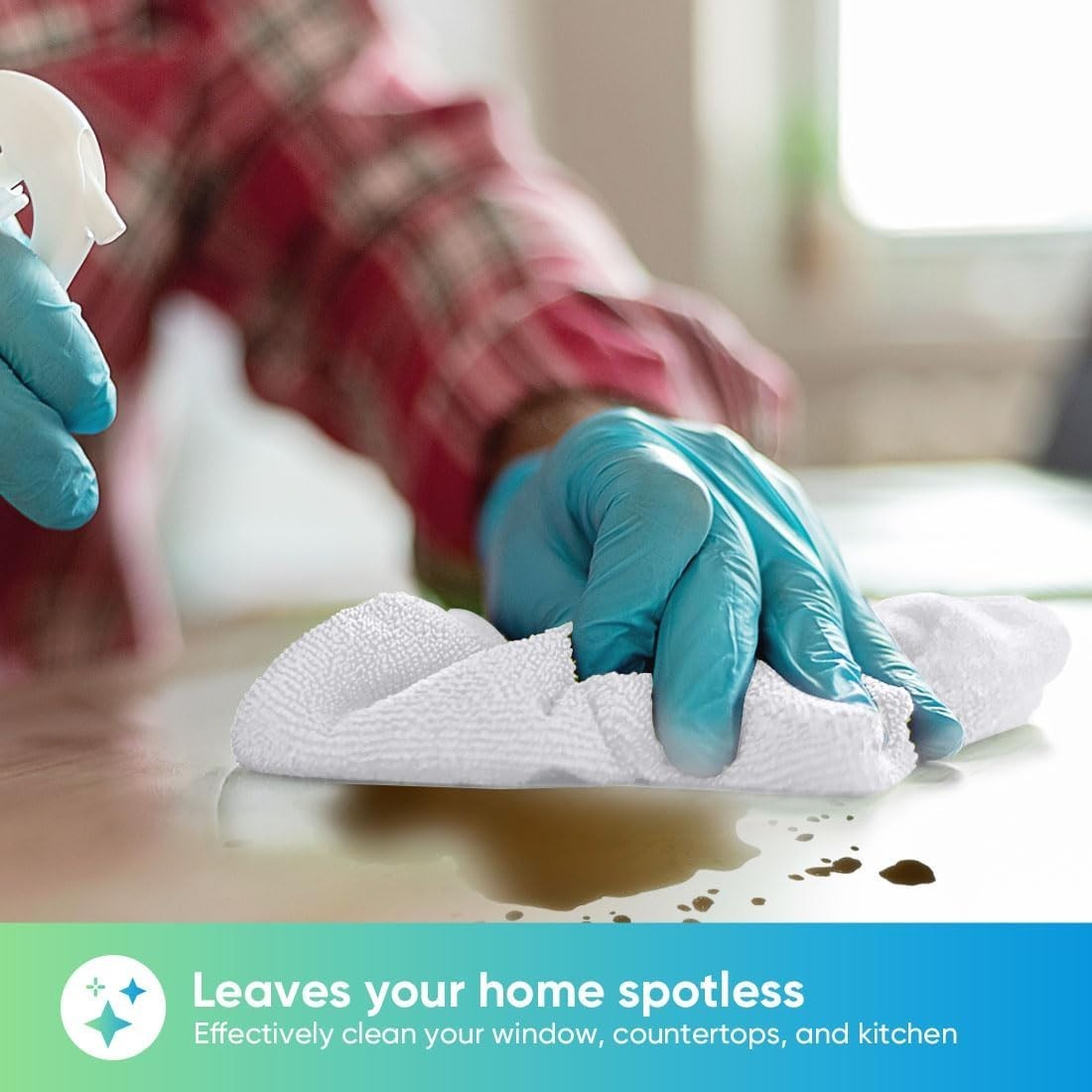 Lint-Free Microfiber Cloths 10 Pack Quick Dry White for Kitchen & Car Surfaces