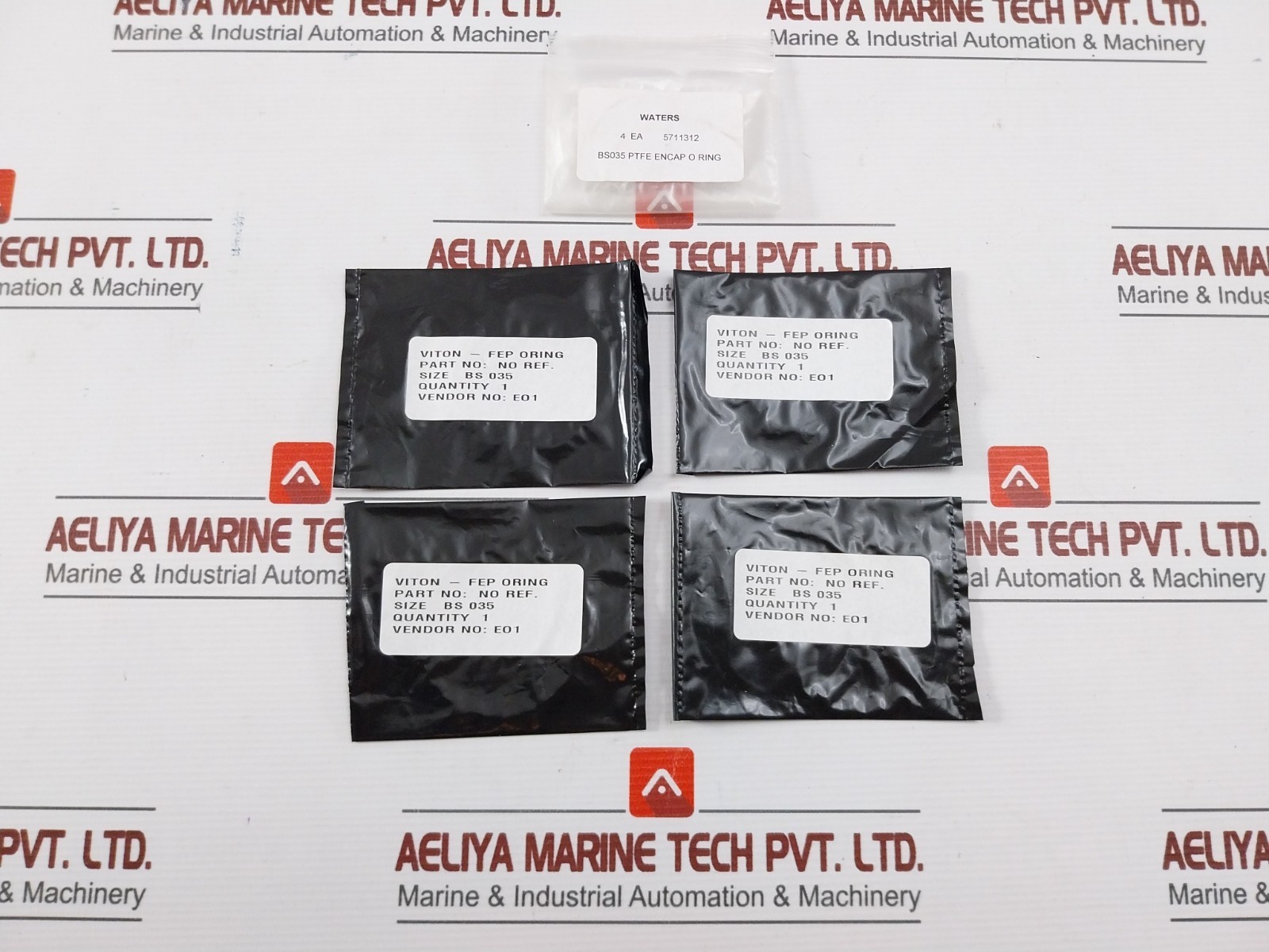 Lot of 4X WATERS 5711312 PTFE Encap O Ring