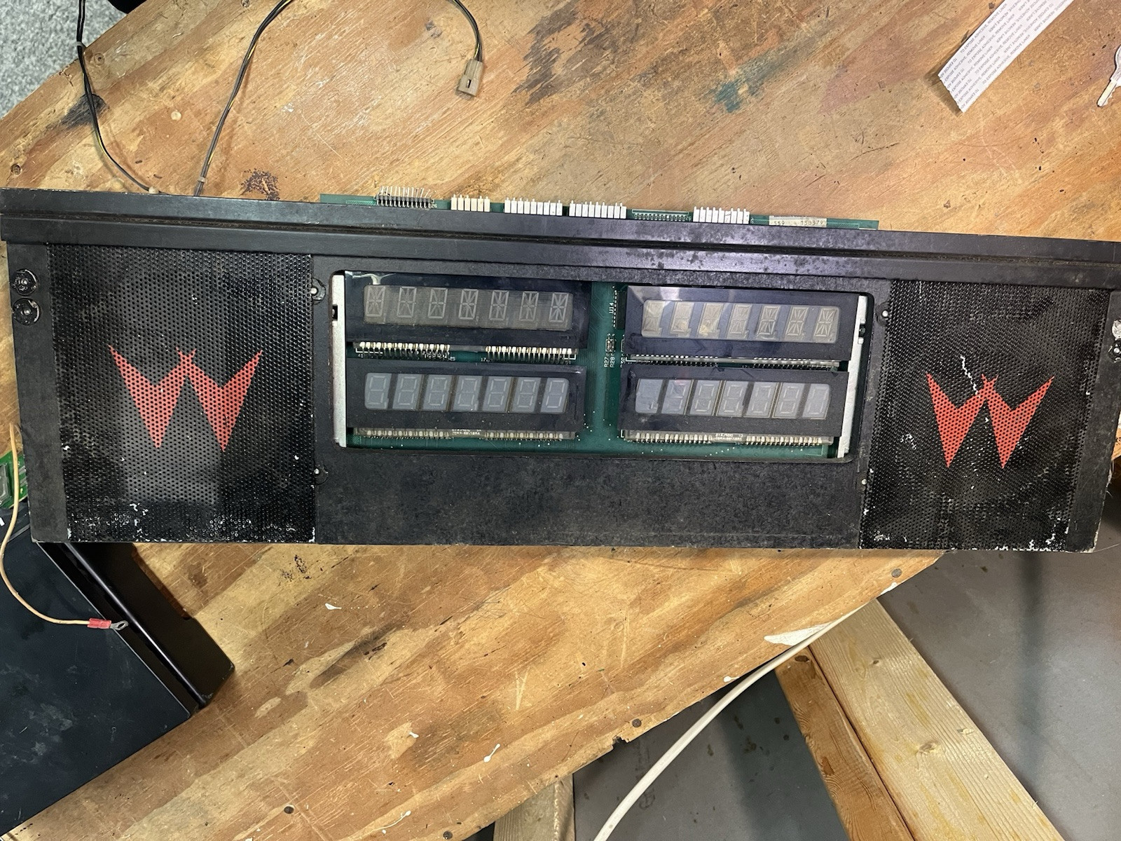 Williams Pinball Display Board With Mounting And Speakers