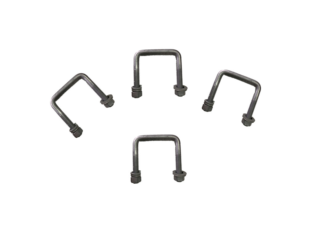 4pcs Boat Trailer Hot Dipped Galvanized Square U-Bolt 1/2" x 3 1/16" x 3 5/16"