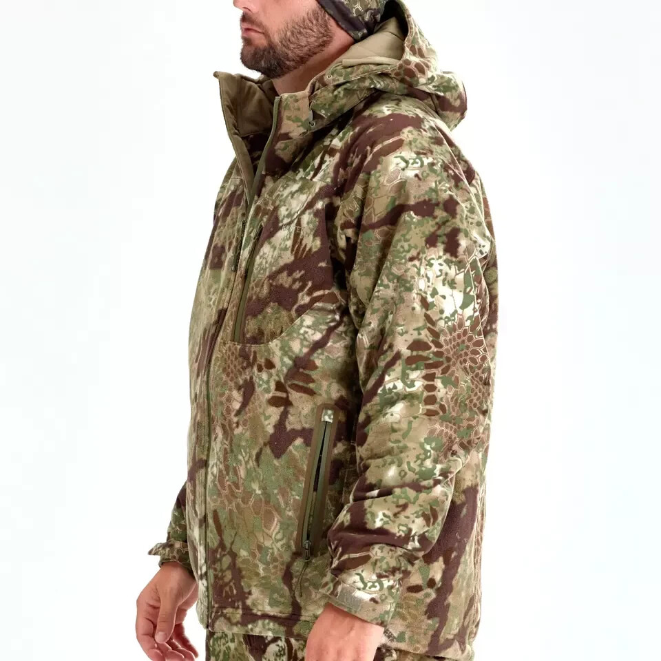 NEW Kryptek Vellus Hunting Jacket, Transitional Waterproof, Camouflage, LARGE