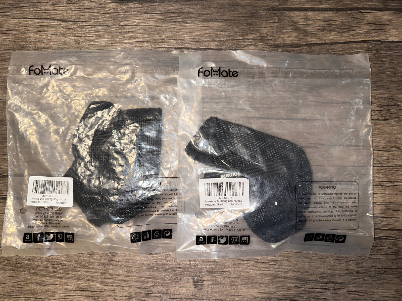 Pet Dog Muzzle Anti-lick Mouth Cover Nylon Mesh  Lot of 2 Medium Fomate  Sealed