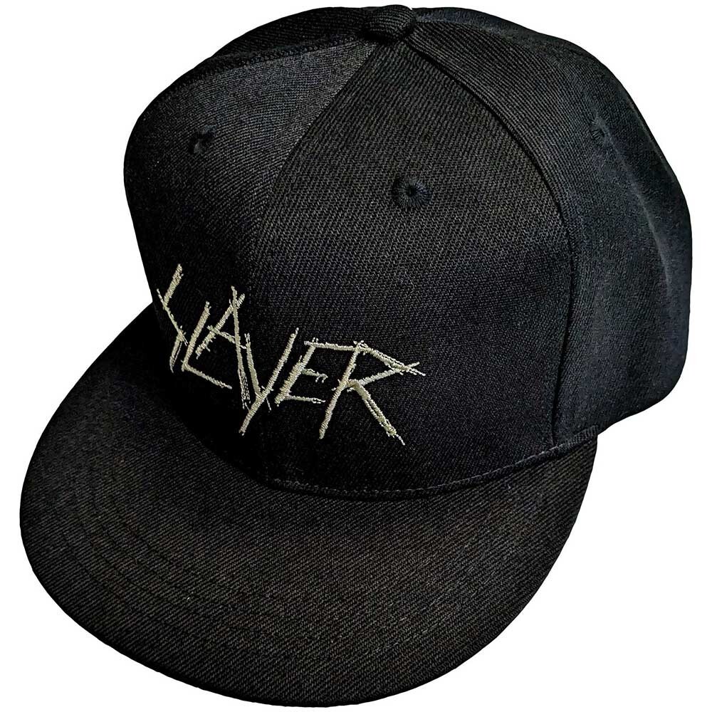 Slayer 'Scratchy Logo' Black Snapback Cap - NEW OFFICIAL