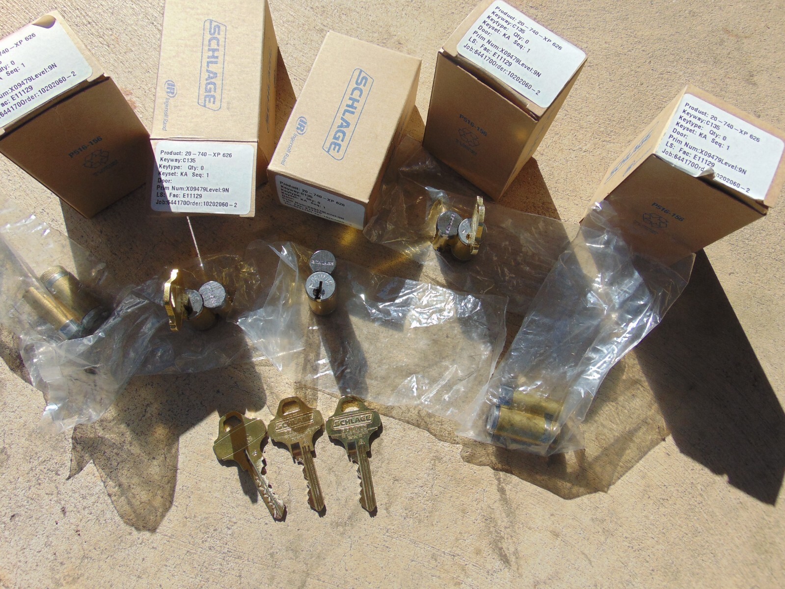 5 EVEREST SCHLAGE PRIM C135 XP 626 IC CORE LOCK WITH 5 KEY LOCKSMITH