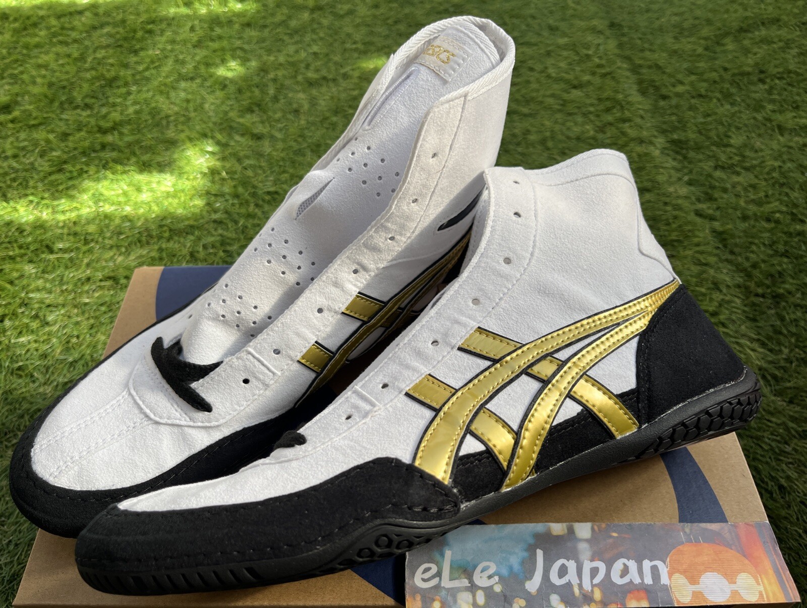 ASICS 1083A001 EX-EO New TWR900 White/Black/Gold Men's Wrestling Shoes