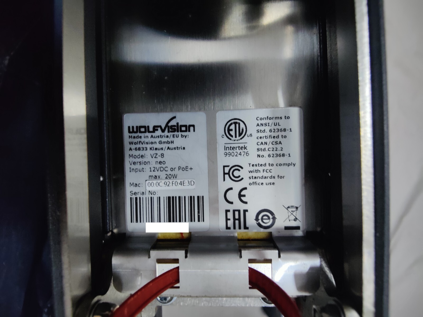 WolfVision VZ-8neo Visualizer 102021
