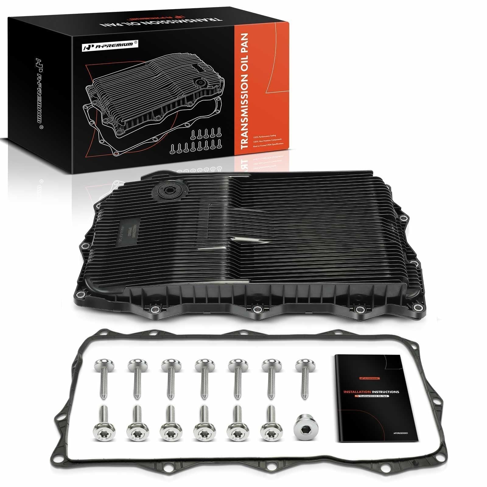 Transmission Oil Pan with Gasket & Drain Plug Compatible with Ram 1500