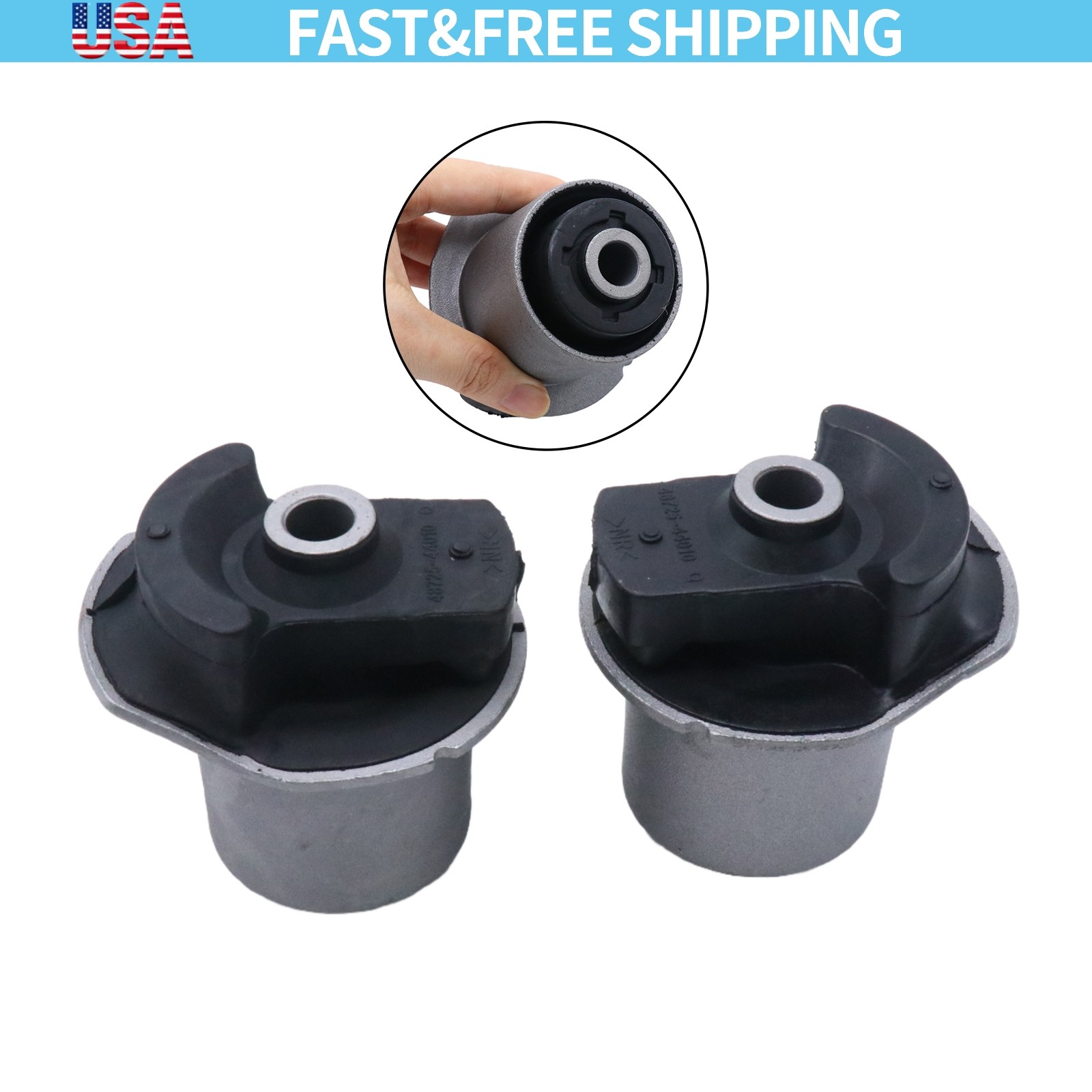 Trailing Arm Bushing fits 1998-2003 Toyota Sienna Rear Axle Beam 2PCS Set