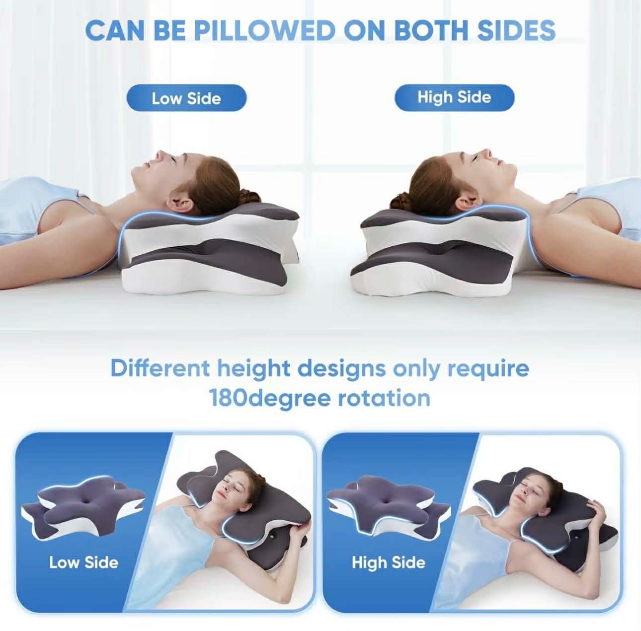 Ergonomic Contour Memory Foam Pillow
