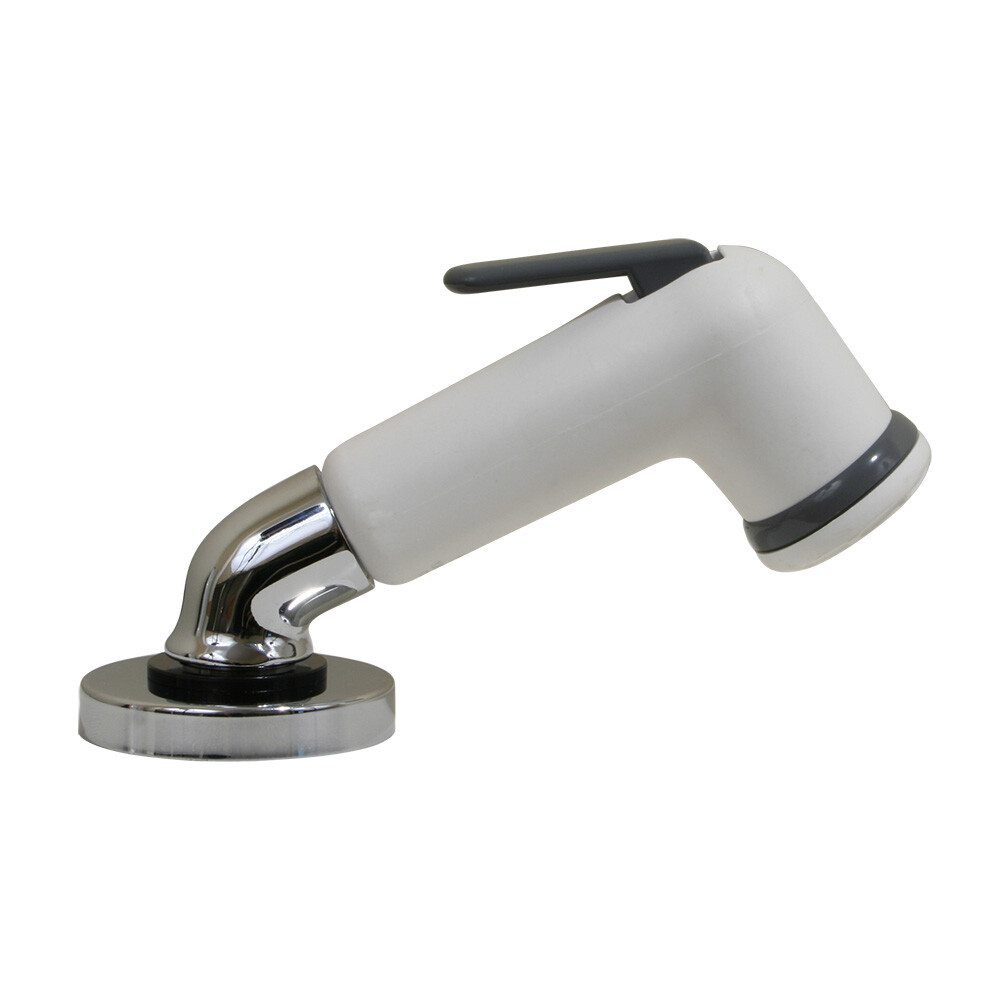 SCANDVIK ELBOW HANDLE PULL OUT SPRAYER - WHITE W/ 6' HOSE