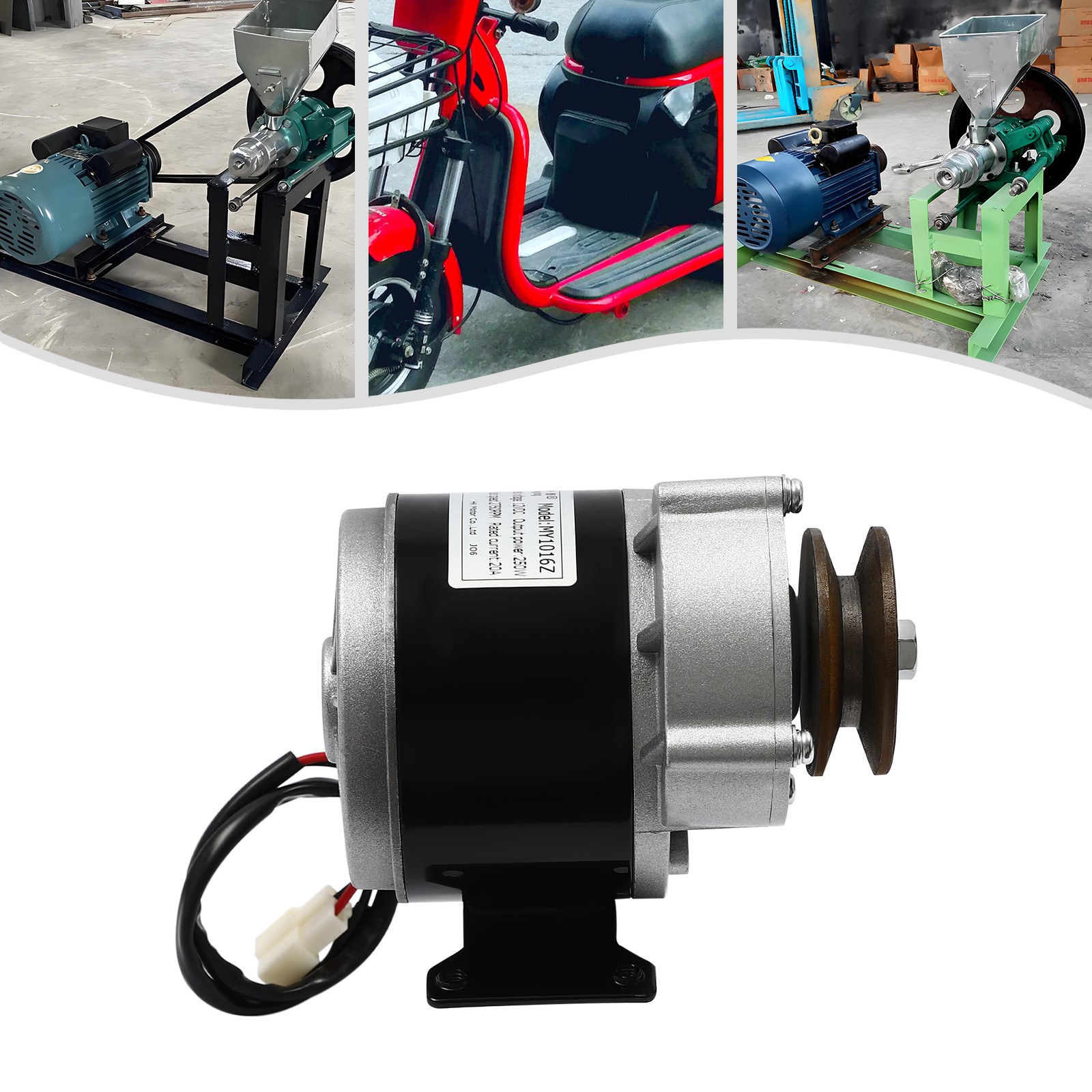 250W 24V DC Electric Motor for Bicycle Bike Scooter MY1016Z Gear Reduction