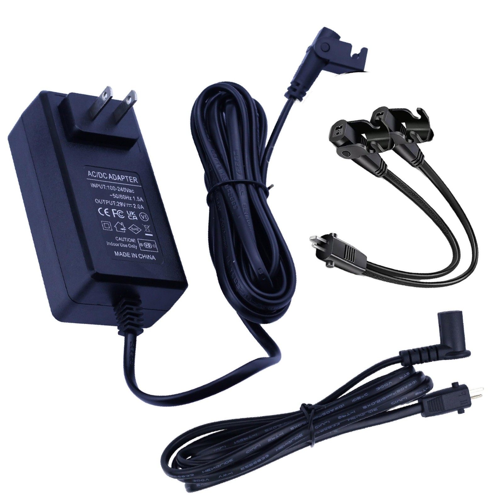 Universal Recliner Power Kit, AC/DC Adapter, 29V 2A Wall Plug-in, Power Cord