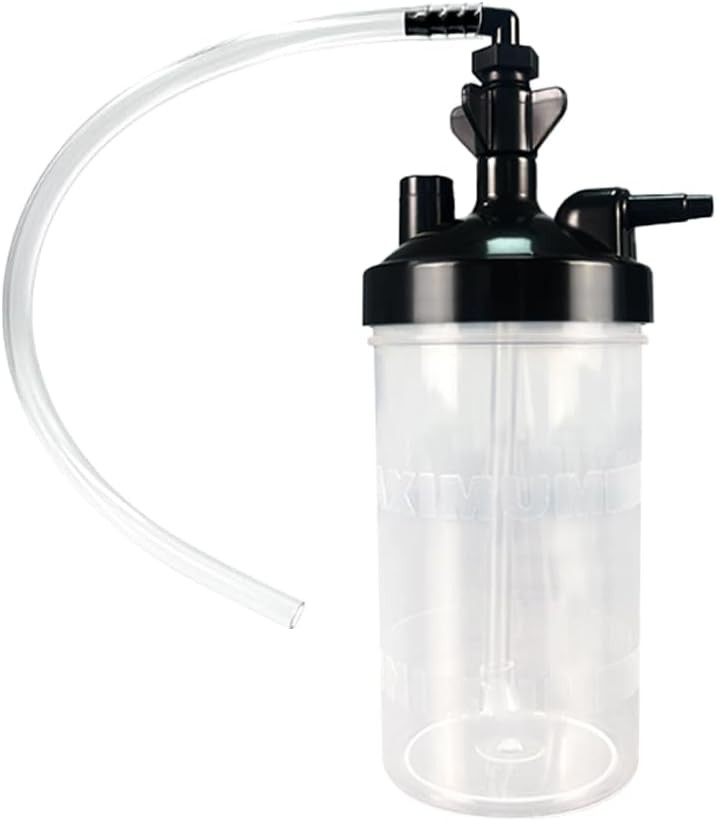 Oxygen Humidifier Bottle for 1 pk & Right Angle Bottle Elbow & 12'' Adapter Tubi