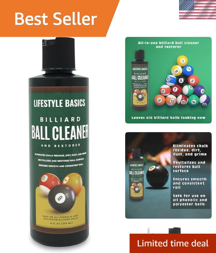 Billiard Ball Cleaner & Restorer - Extends Lifespan & Maintains Performance