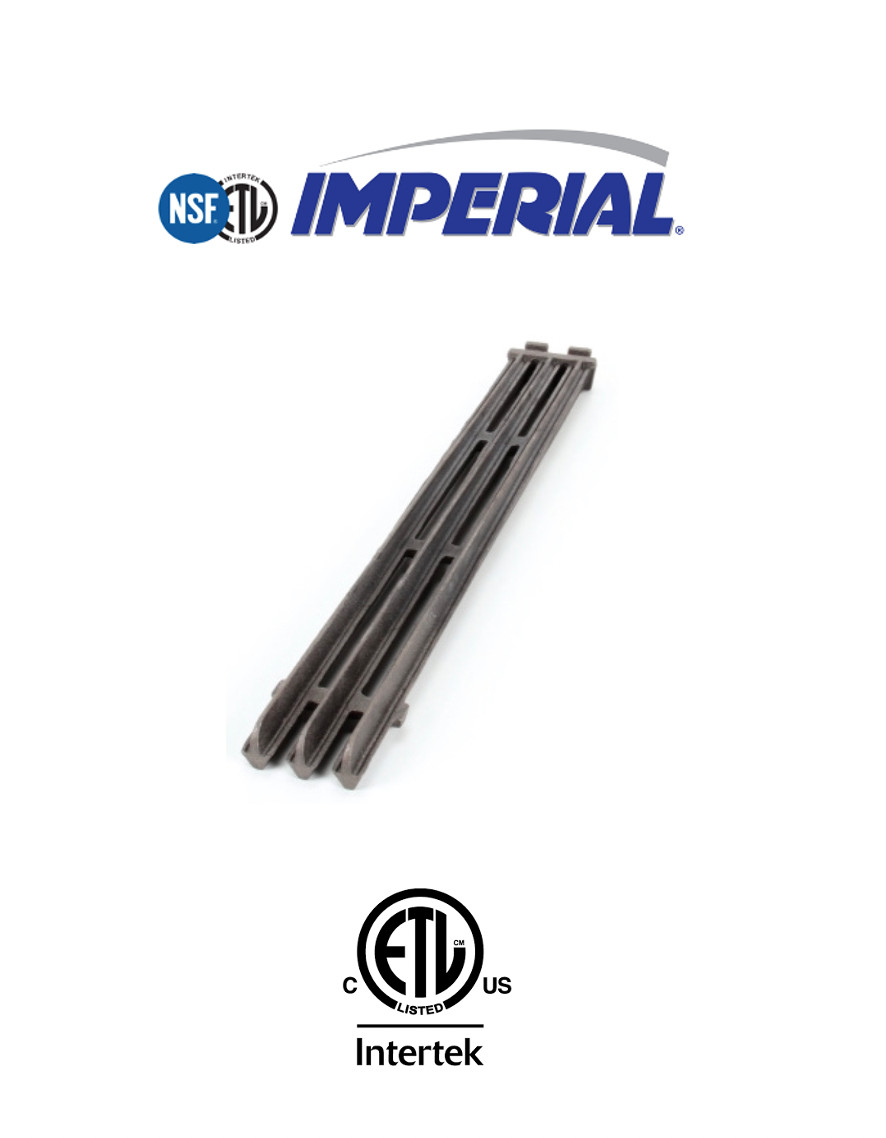Imperial 3In.X21In. Top Grate, 3 Bars Per Grate For An Irb 1201 - Free Shipping