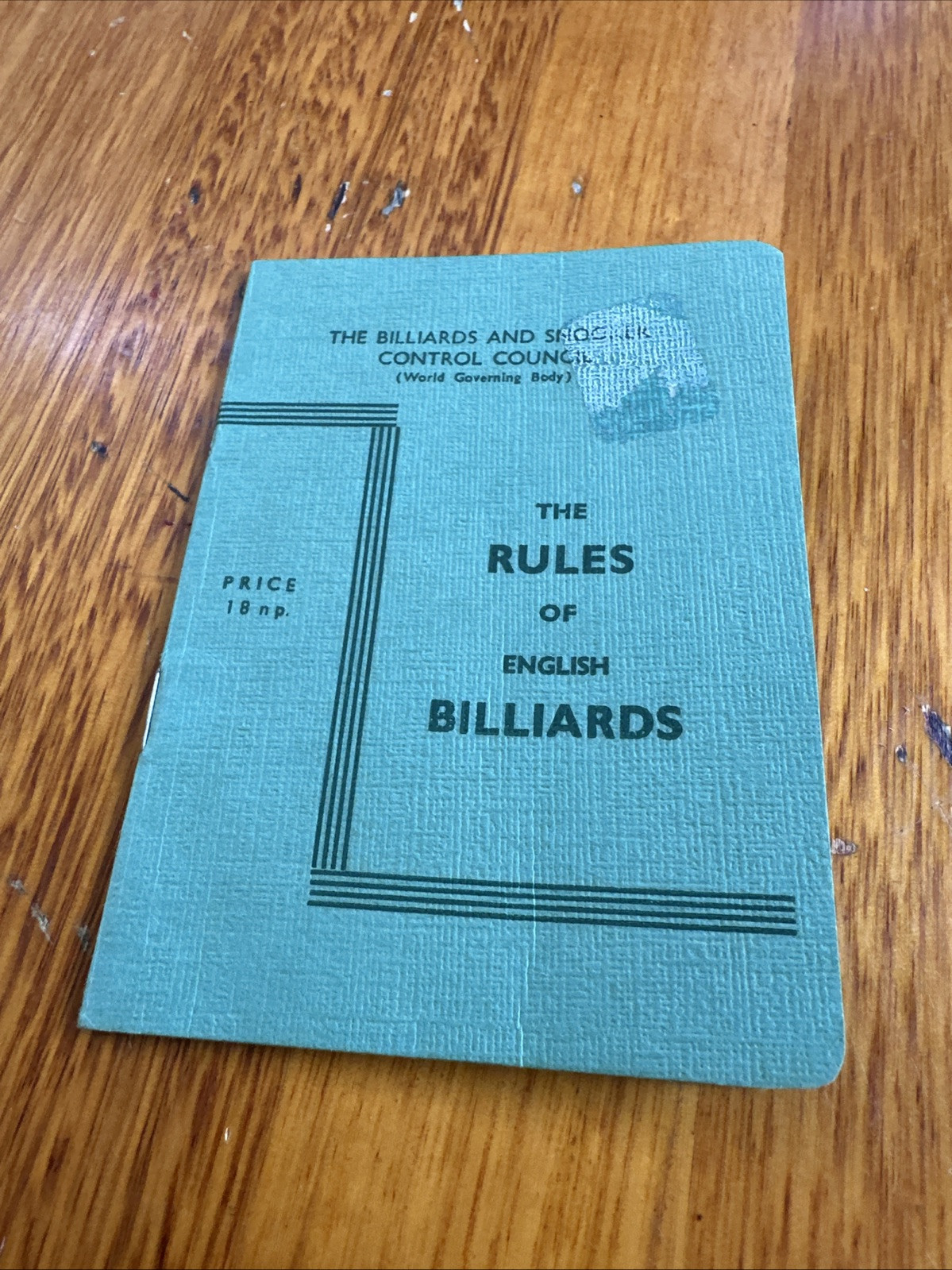 The Rules Of English Billiards Vintage Pocket Guide 35th Edition