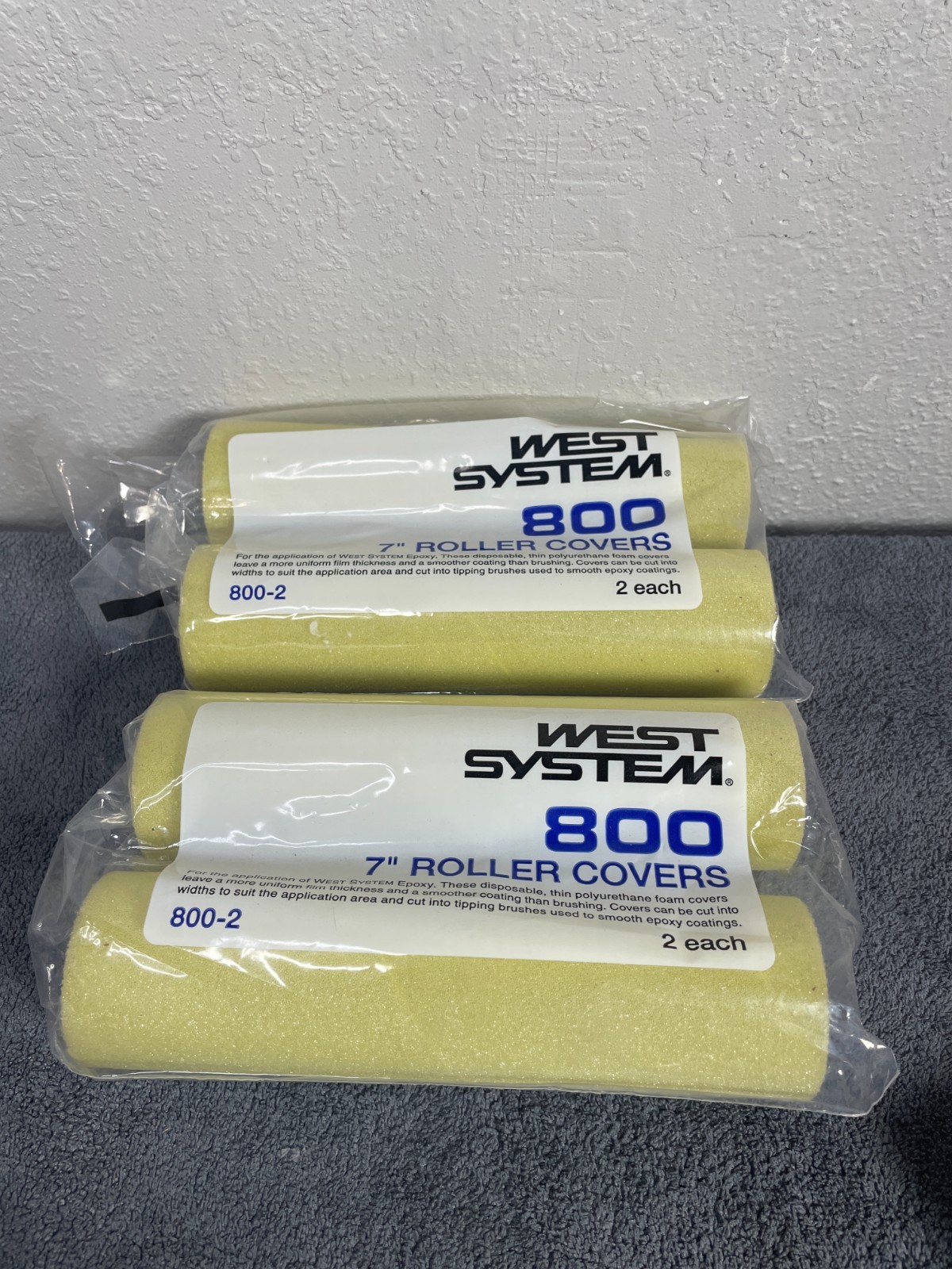 2 Packs of 2 West System Marine 800-2 7" Roller Covers