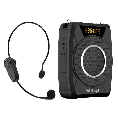Powerful Portable Voice Amplifier with Bluetooth5.0, Recording and UHF