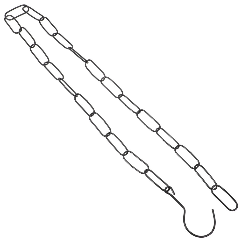 Black Iron Chain for Clothes Display Market Hanging Chain with Practical Hooks