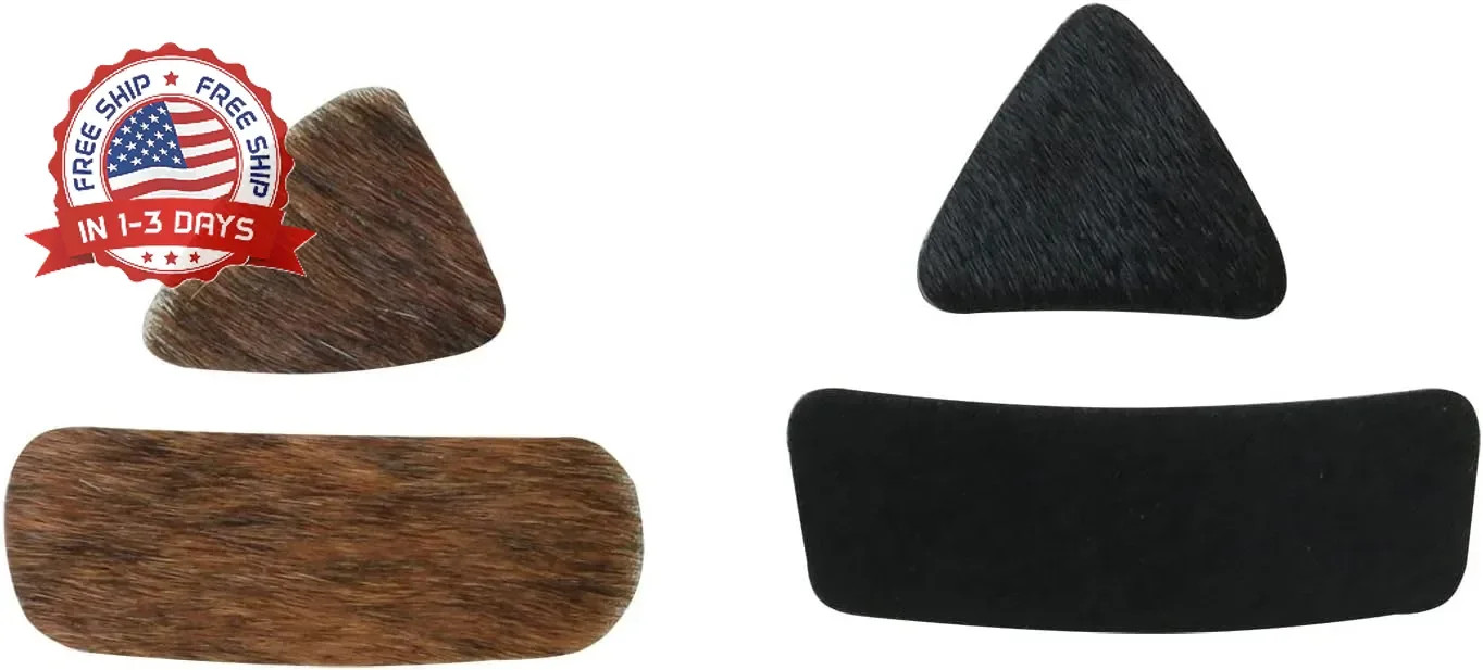 2 Pairs Archery Arrow Rest Stick Rest Adhesive Backed Stick on Longbow Fur Pad f