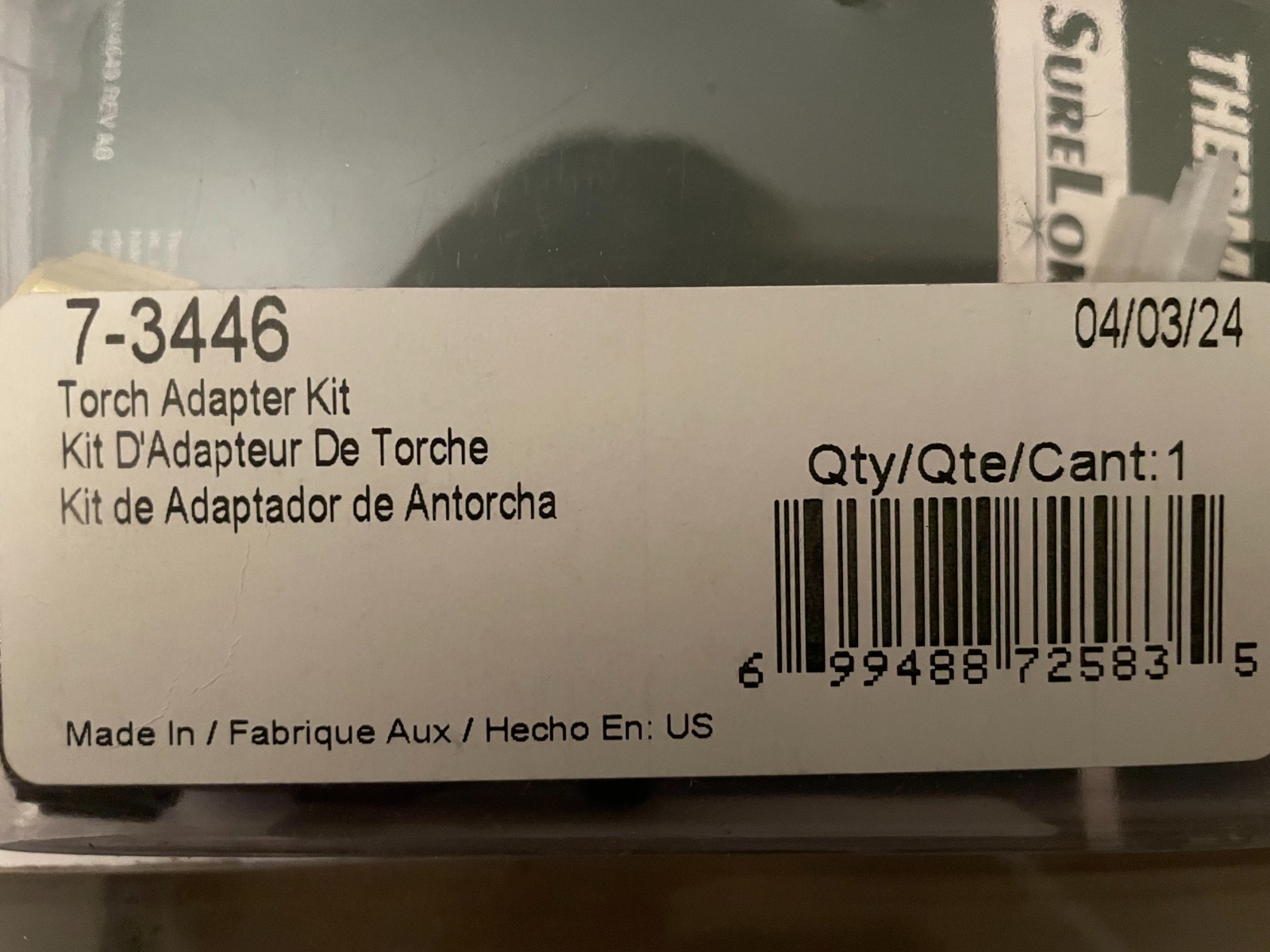 7-3446 PLASMA TORCH ADAPTER KIT QT.1