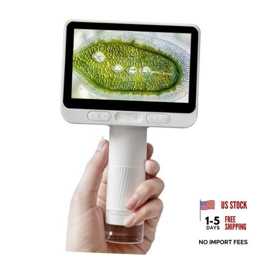 4.0" Microscope for Kids, Handheld Miniscope, 1600X Portable Kids Digital