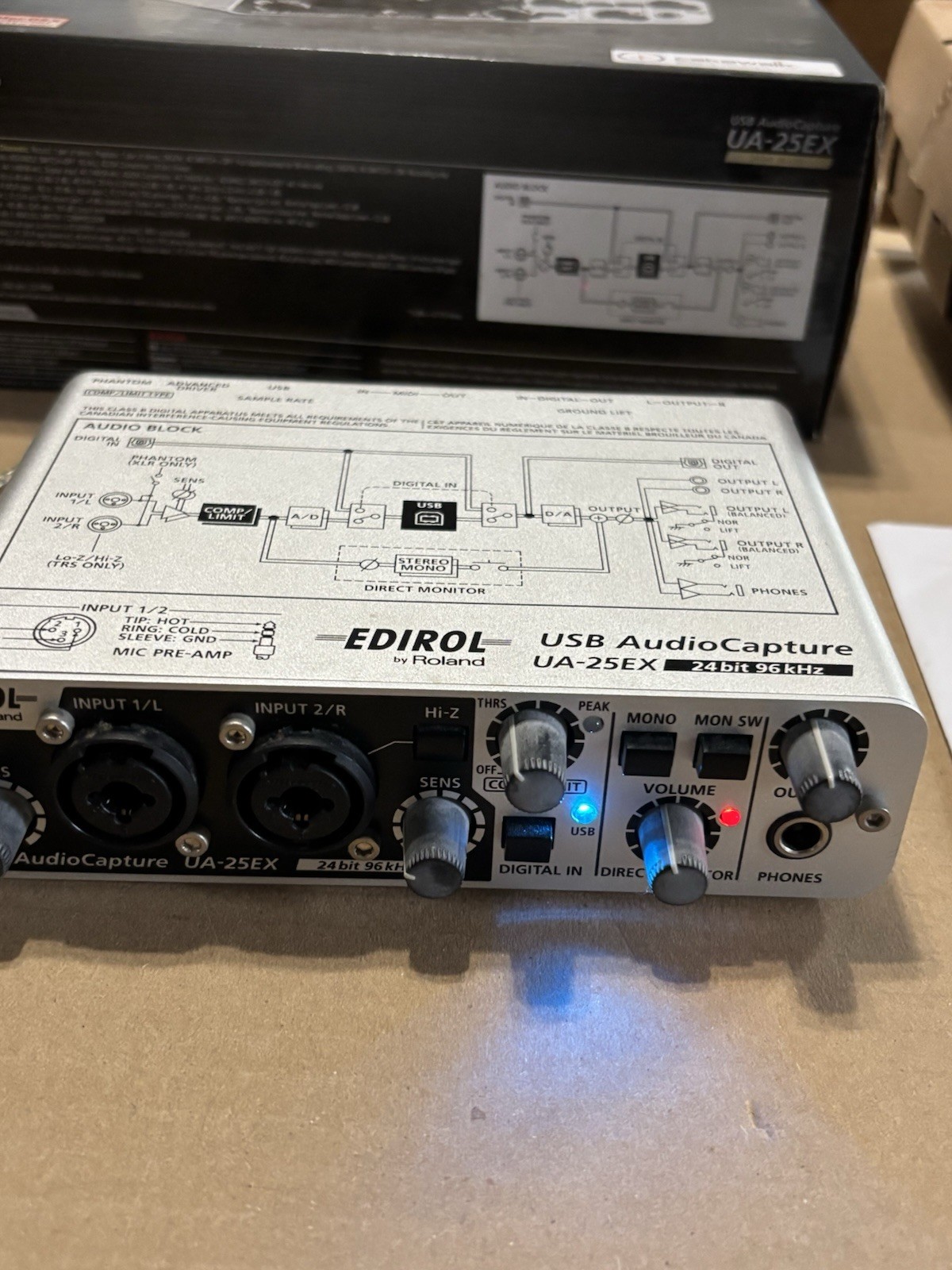Roland Edirol UA-25EX USB Audio Capture Interface 24Bit / 96kHz