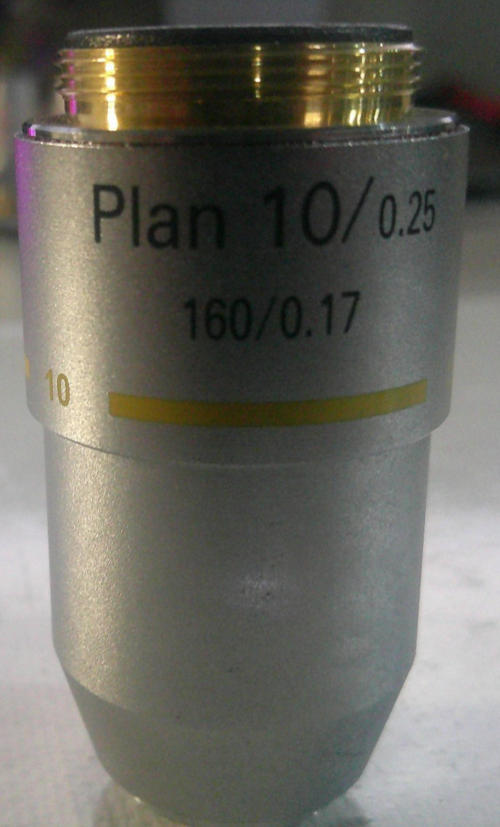 AmScope 10X Plan Achromatic Microscope Objective Lens
