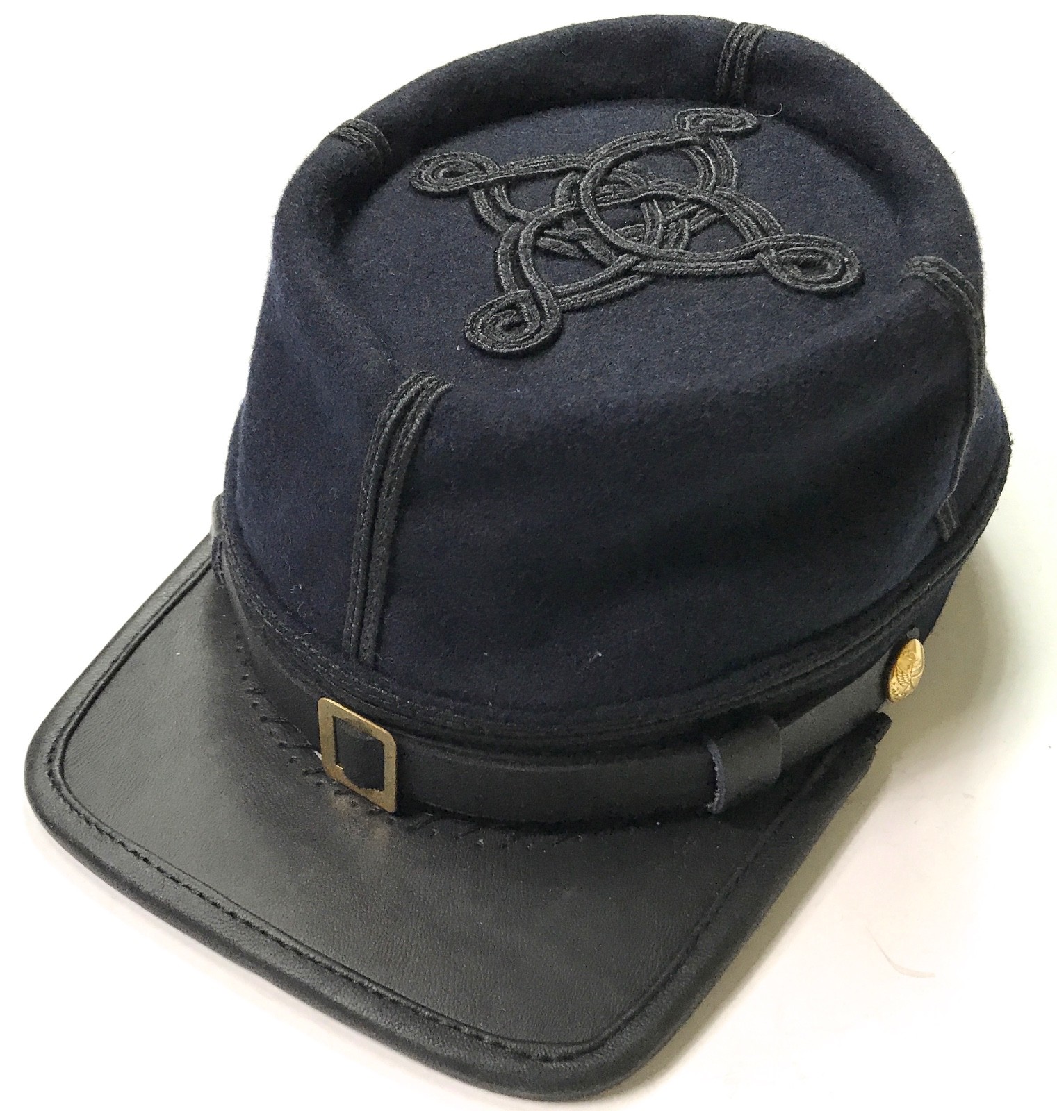 CIVIL WAR US UNION INFANTRY CAPTAIN OFFICER WOOL KEPI FORAGE CAP HAT-LARGE