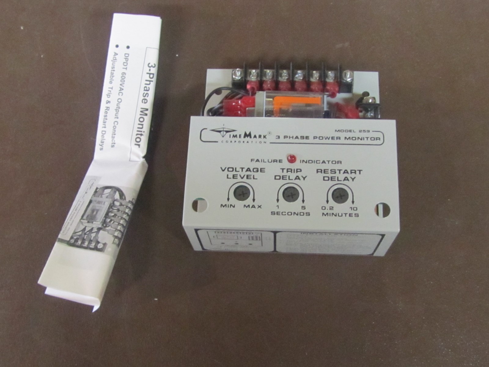 TIME MARK 259  3-PHASE POWER MONITOR 98A00543-01  A259-120VAC