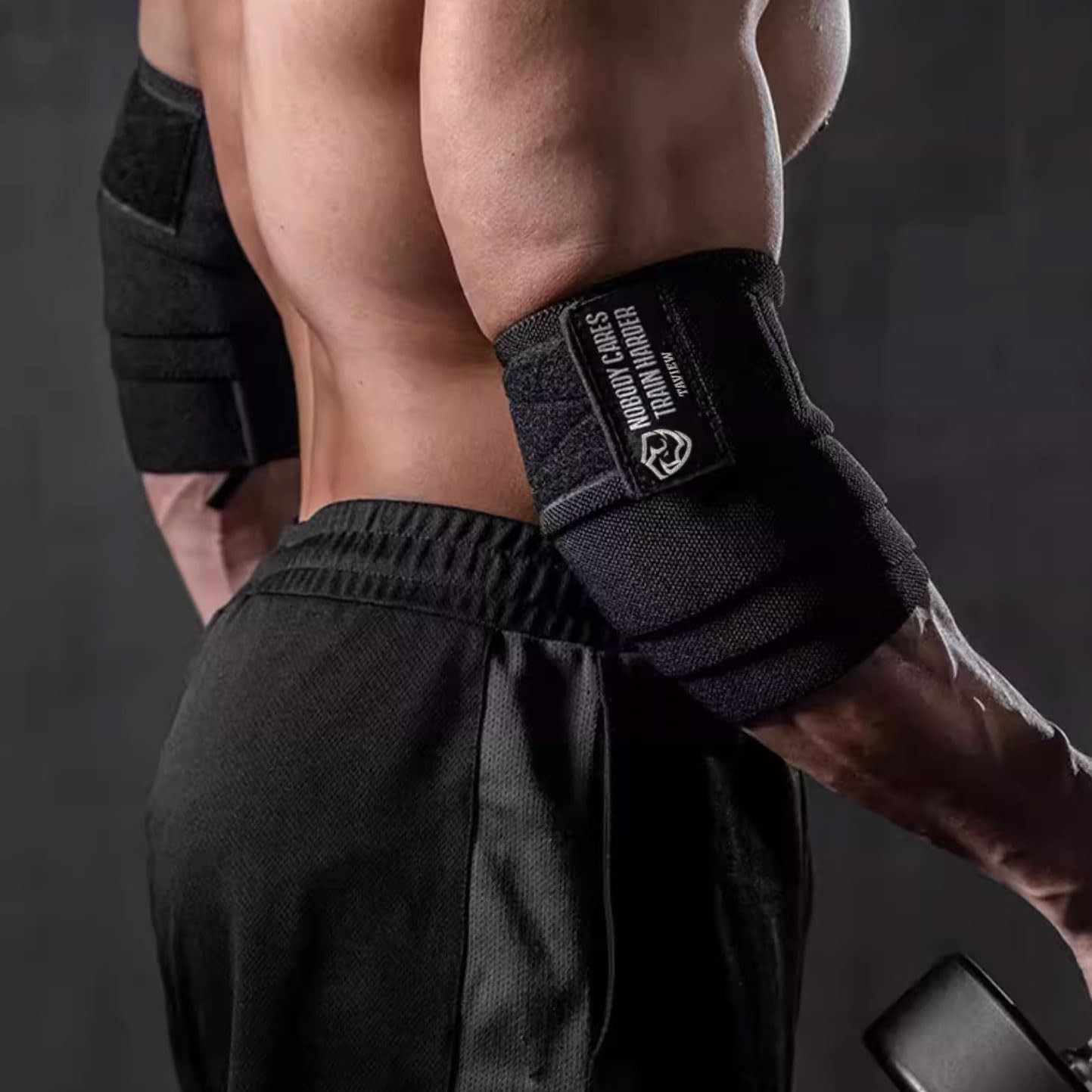 Elbow Wraps for Weightlifting (1 Pair) 47" Elastic Elbow Support & Compression
