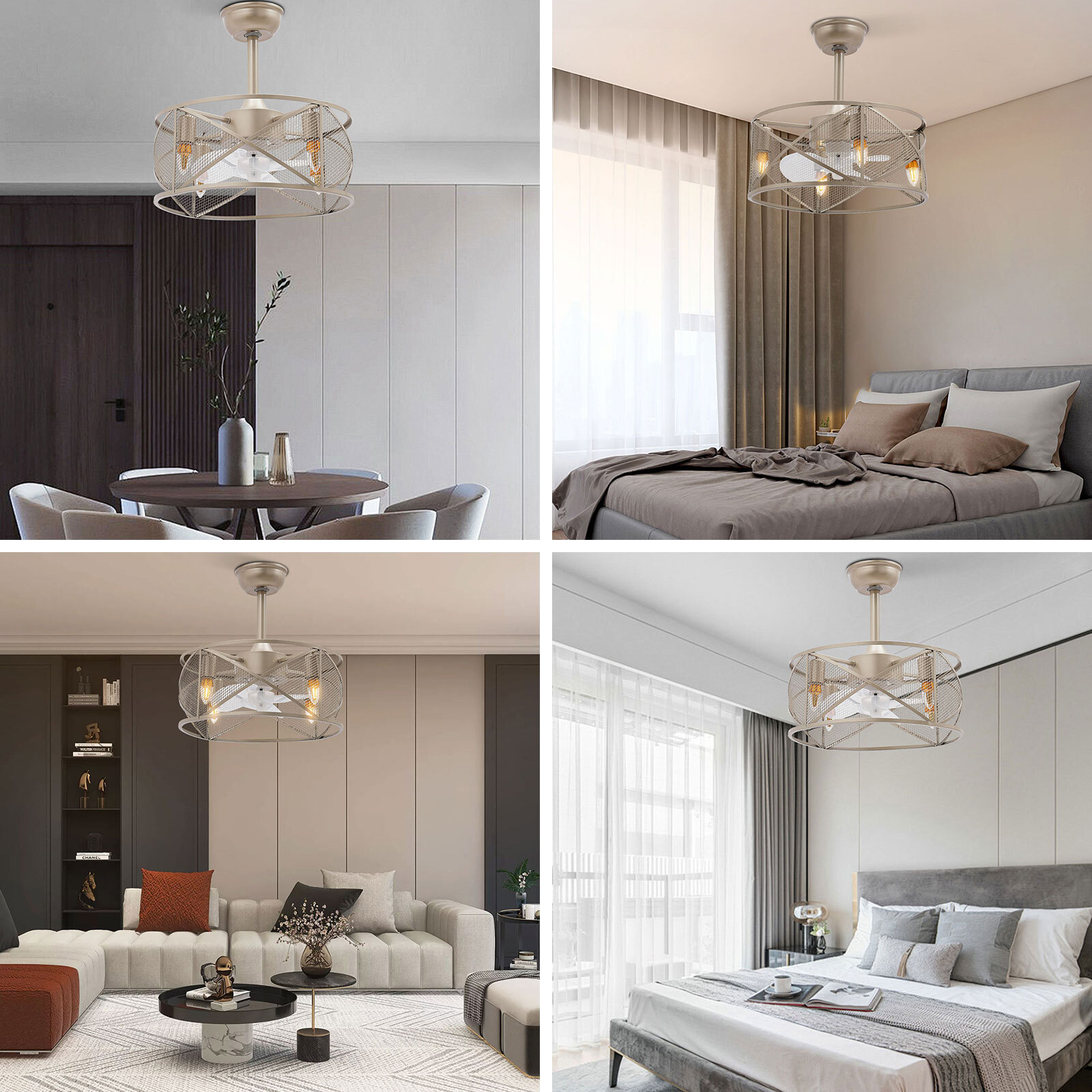 Caged Ceiling Fan Light Ceiling Fan Light Ceiling Fan with Light Remote Control