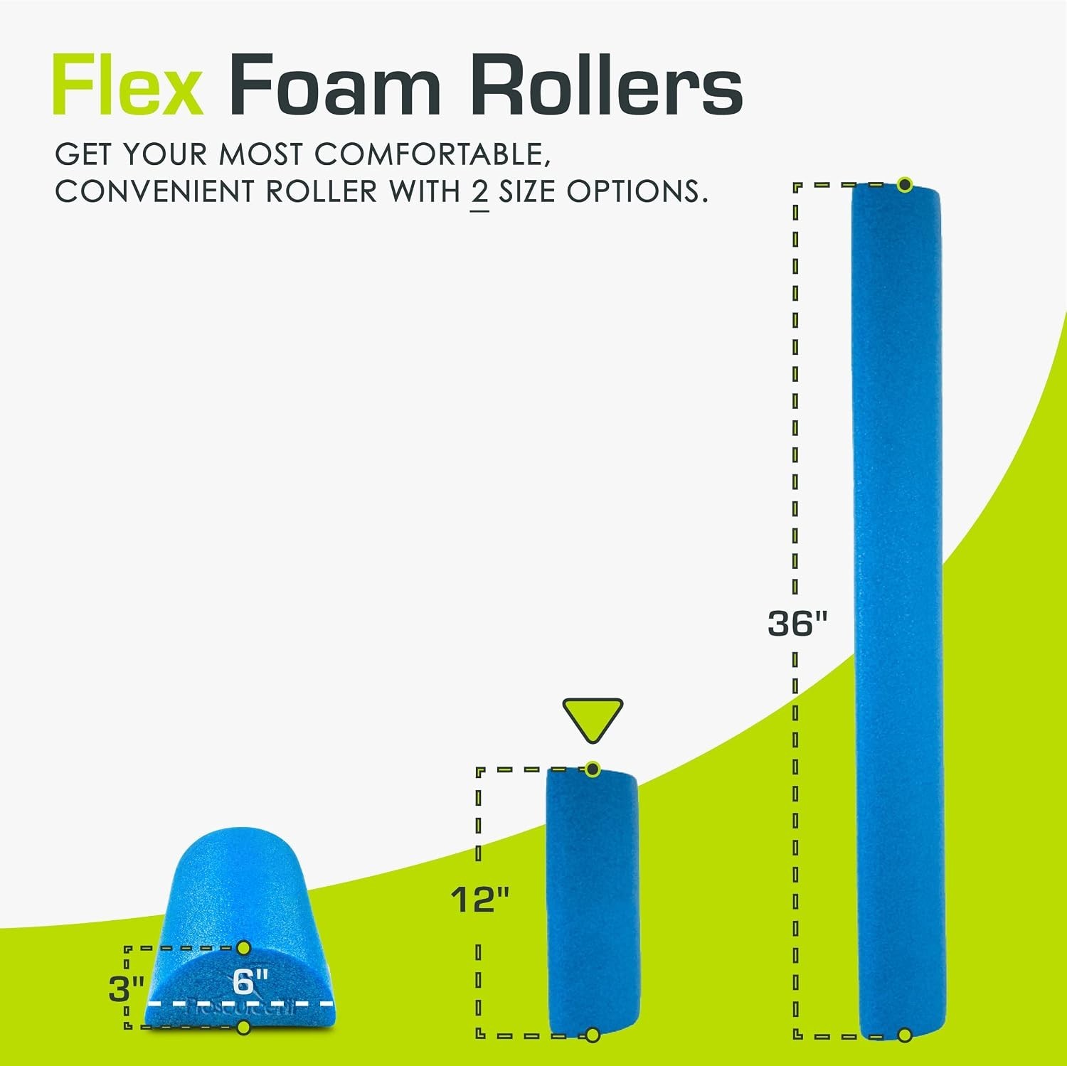 Lightweight Blue Foam Roller 12"x3" for Core Stability & Trigger Point Relief