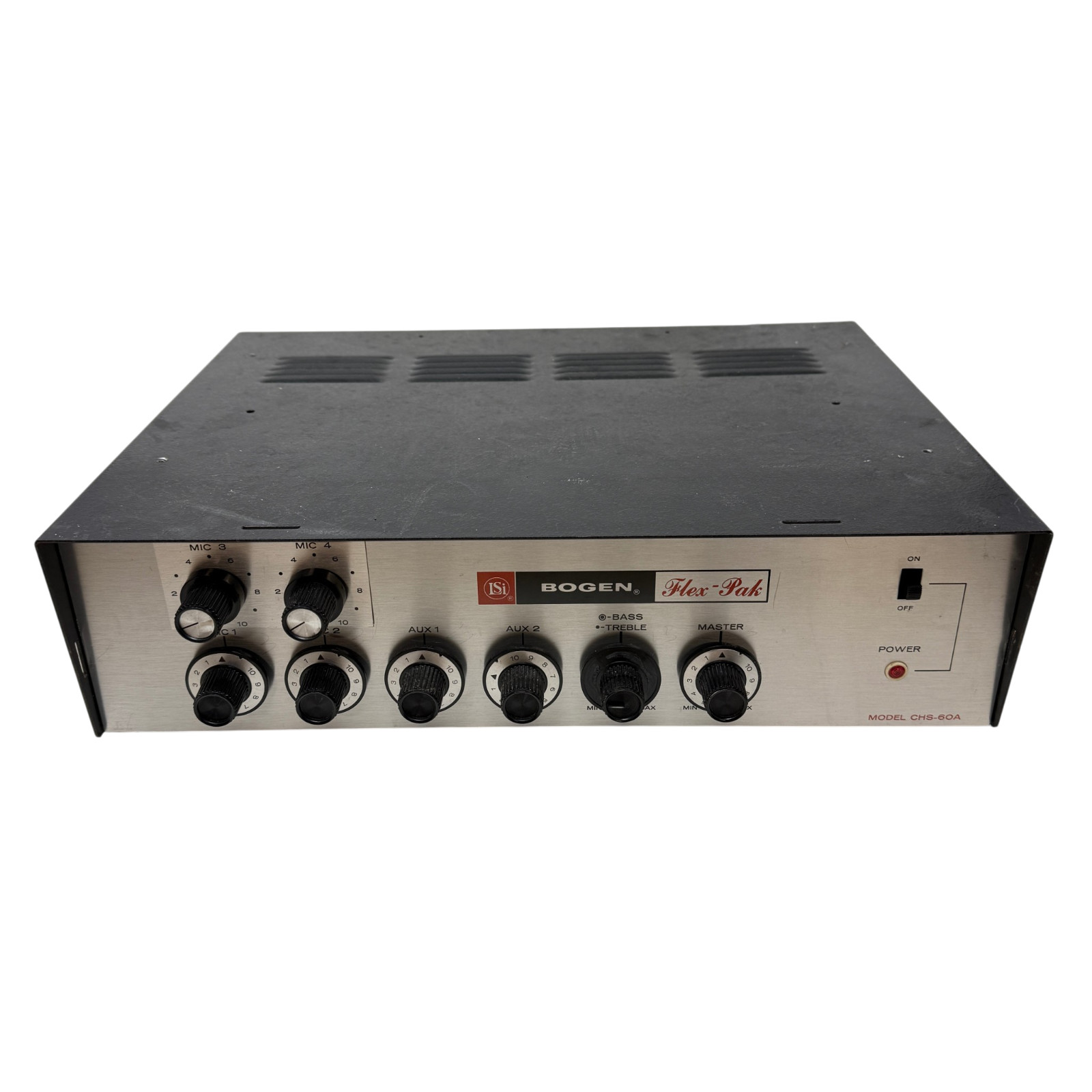 Bogen CHS-60A Flex-Pak Solid-State PA Public Address Amplifier Powers On