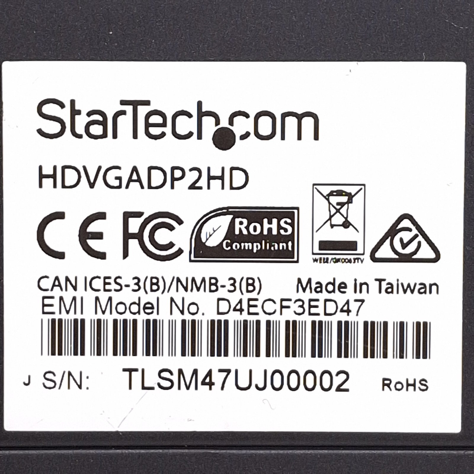 StarTech HDVGADP2HD Multi-Input To HDMI Automatic Switch & Converter, 12VDC