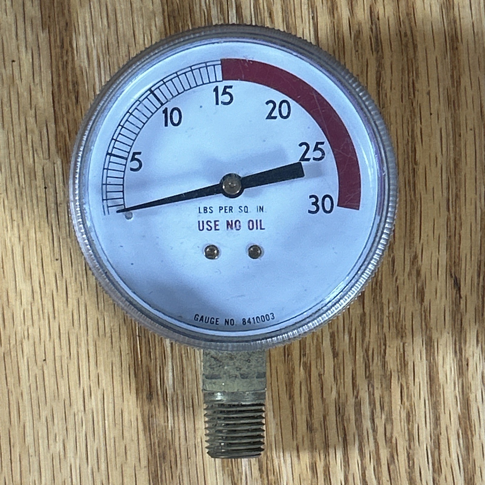 Vintage Brass Compressed Gas Regulator Gauge 0-30 lb 8410003
