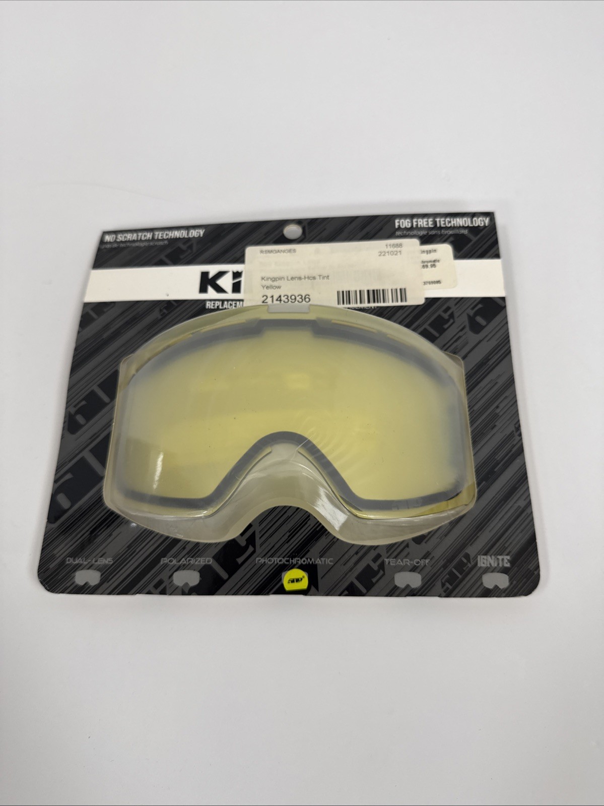 509 Kingpin Lens Photochromatic Yellow to Amber F02007900-000-507