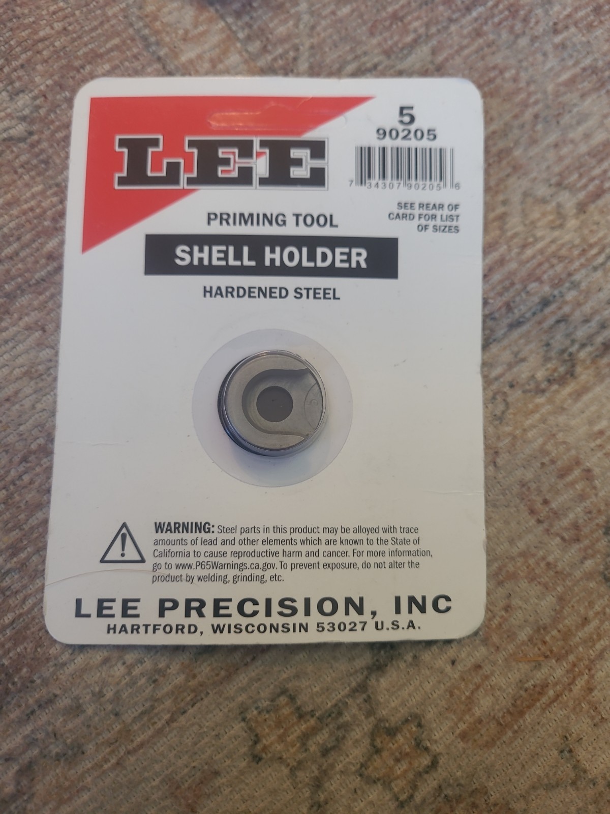 LEE 90205 Hand Priming Tool Shell Holder #5 New in Package #90205