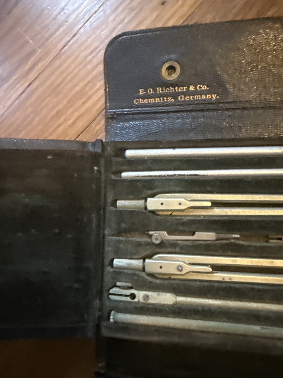 Vintage E.O. Richter & Co. Precision Drafting Tool Set #VII.P. w/ Case