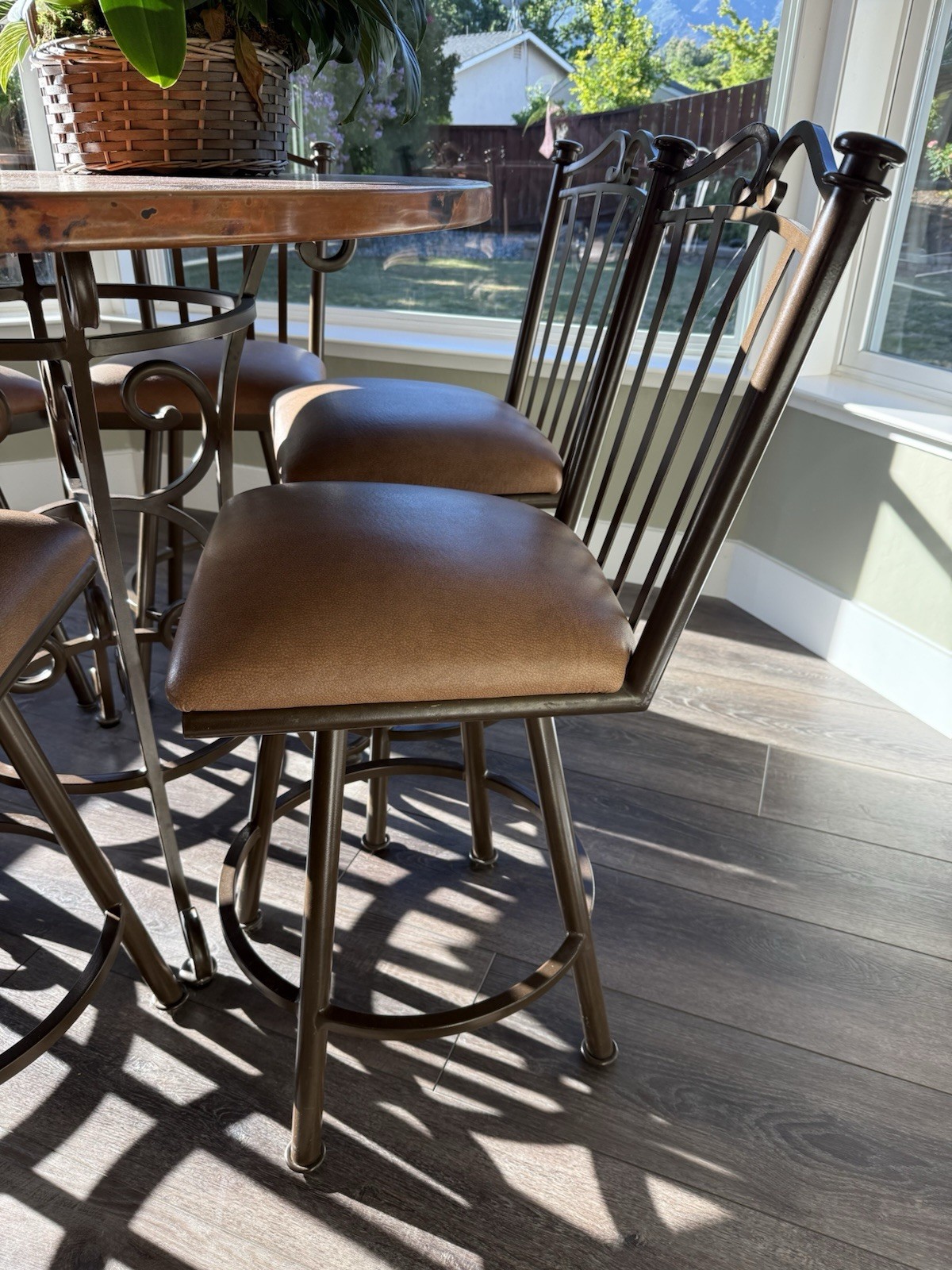 Bar chairs, pub style.