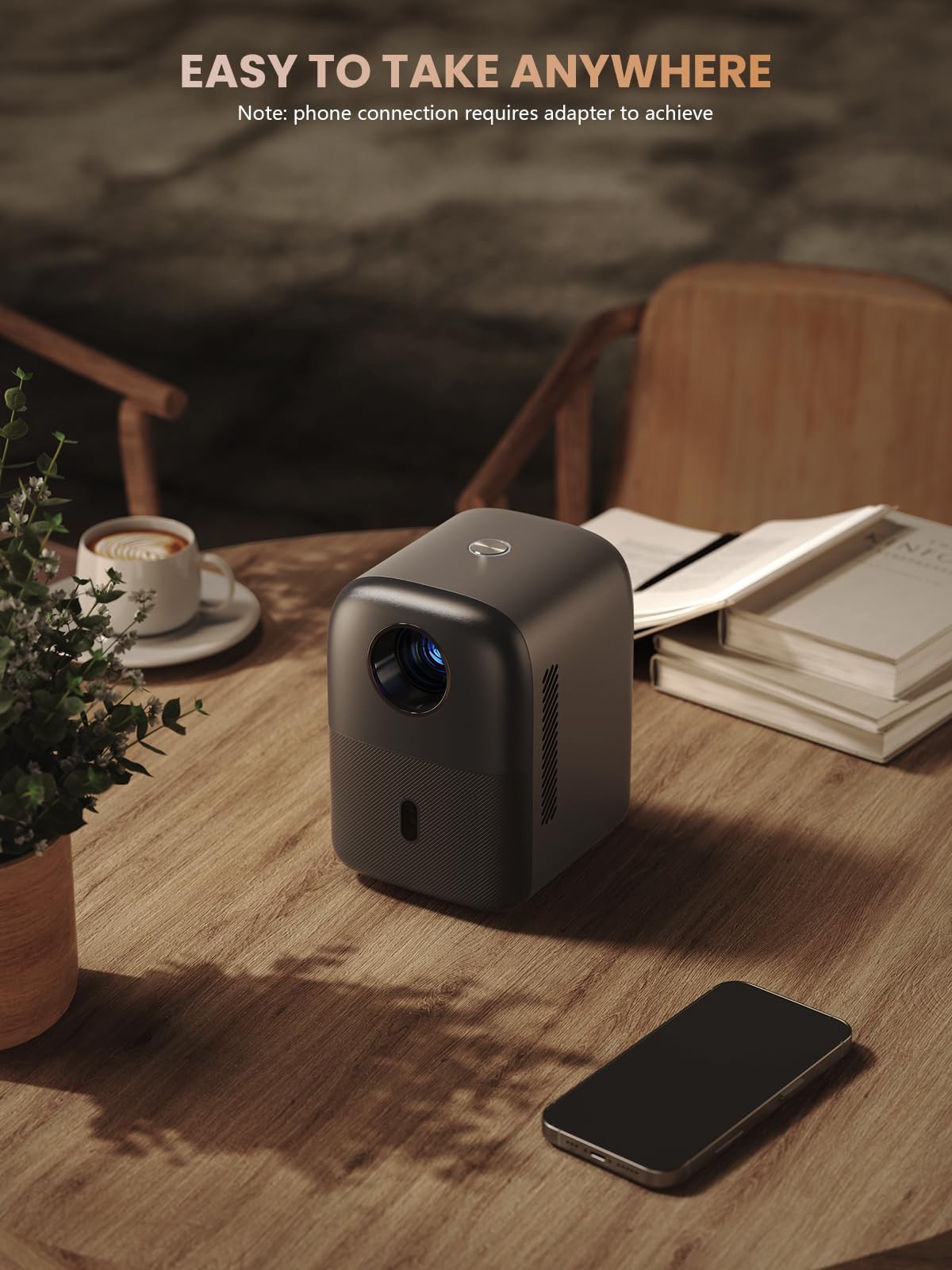 [Electric Focus] Mini Projector Bluetooth, Fully Sealed Portable Projector, 7...