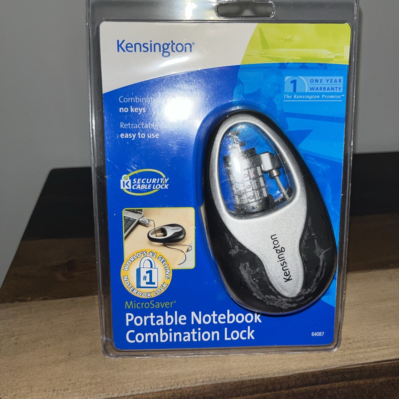 Laptop Notebook Combination Lock Retractable Cable Portable Kensington New