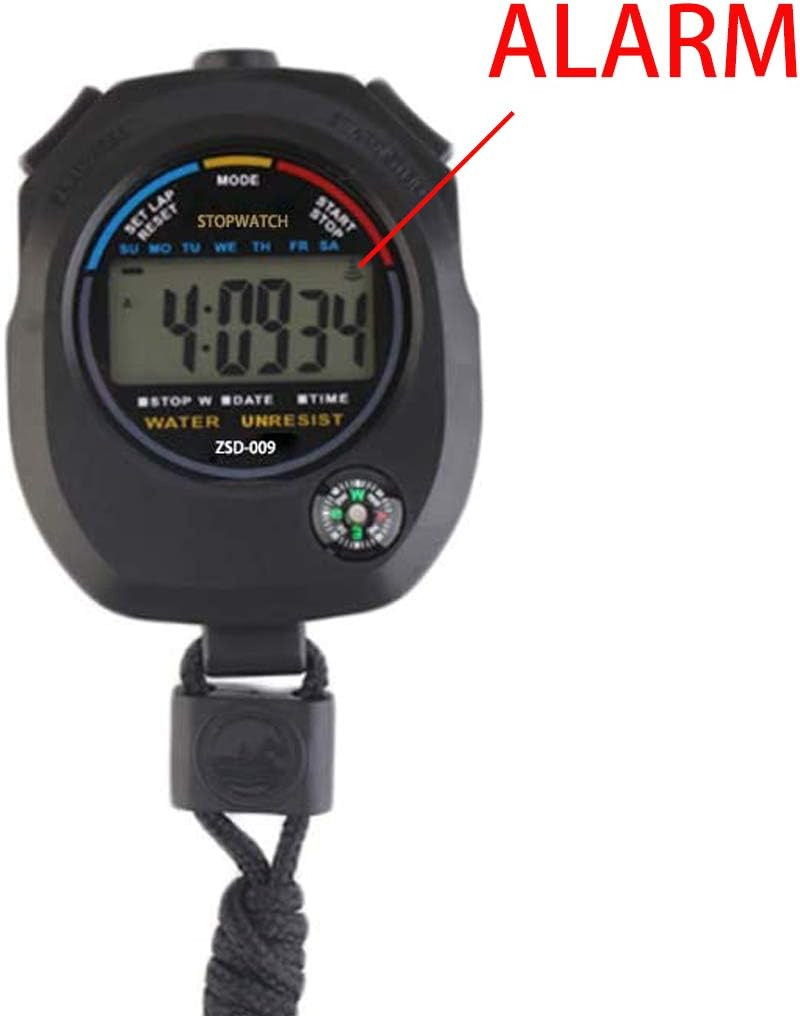2 Pack Multi-Function Electronic Digital Sport Stopwatch Timer, Large Display wi