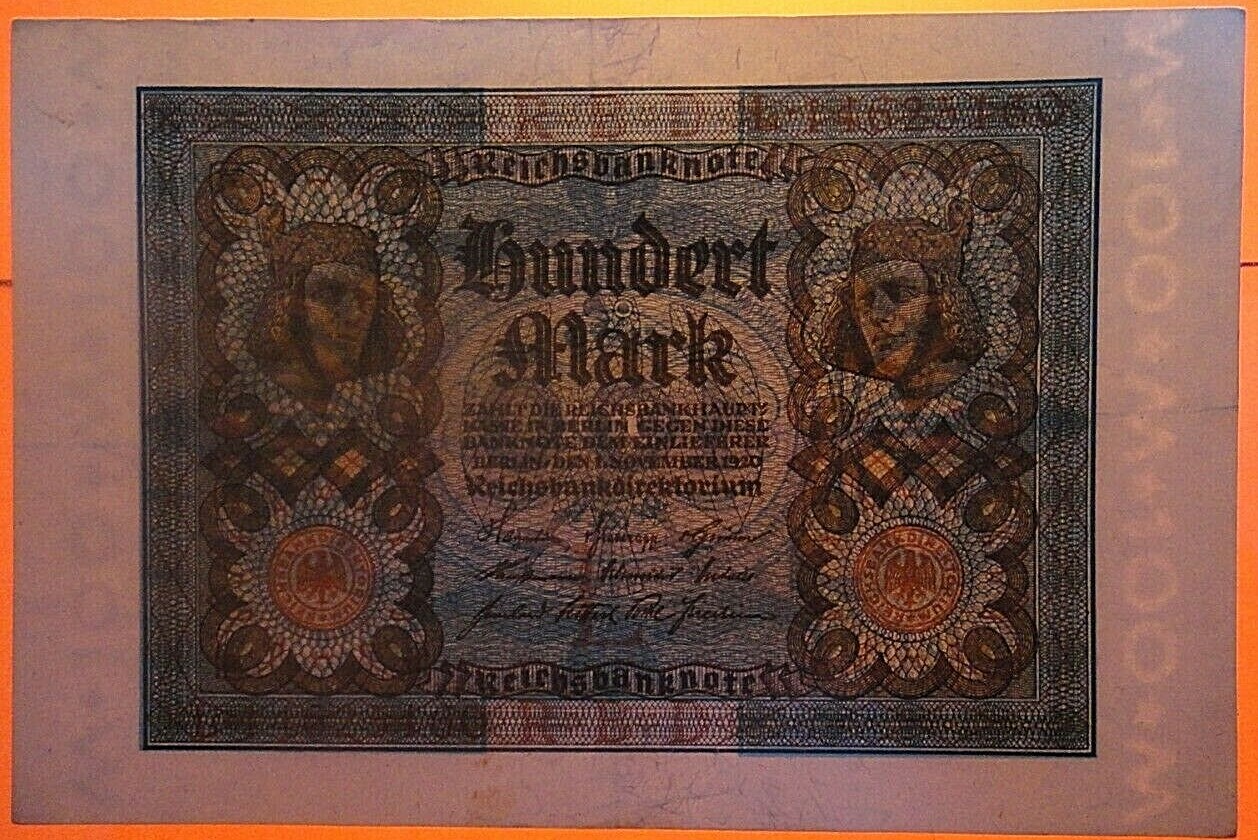 Reichsbanknote 100 Mark Dated 1st November 1920, L-14625160