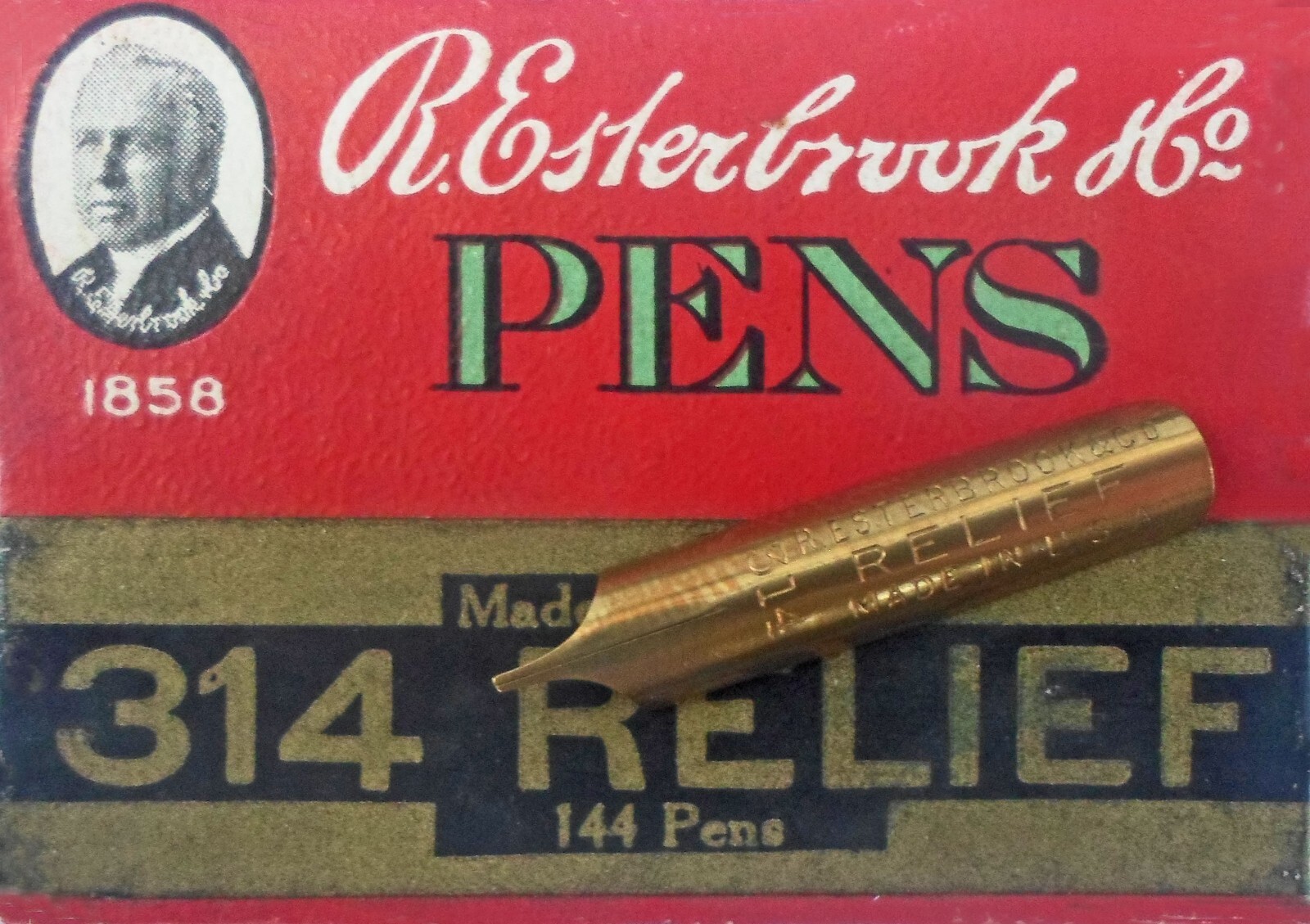 12 vintage R.Esterbrook no.314 RELIEF nibs for left-handed