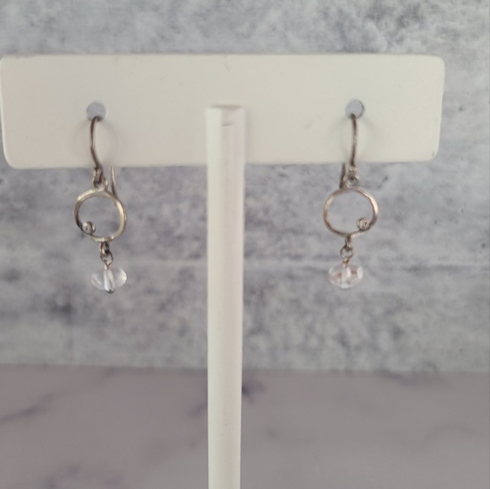 925 Glass Dangling Earrings