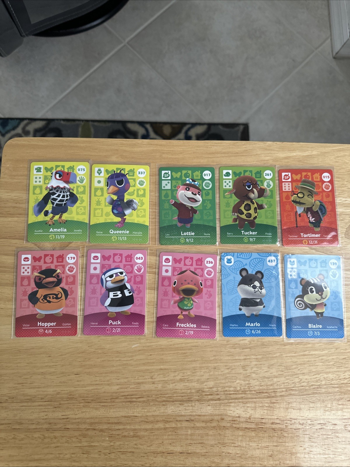 Animal Crossing Amiibo Cards Lot Of 10 Authentic
